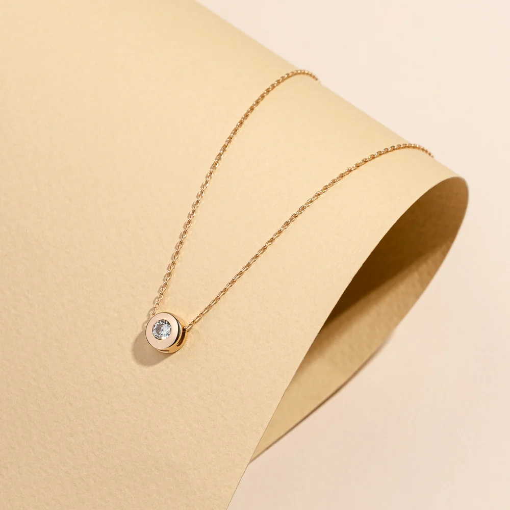 Pendant with Diamond in 14K/585 Rose Gold - Image 3