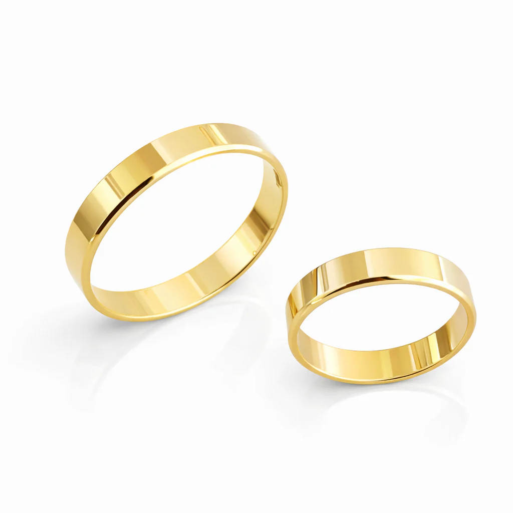 4 mm Modern Wedding Band/Ring in 14K/585 Yellow Gold - Image 2
