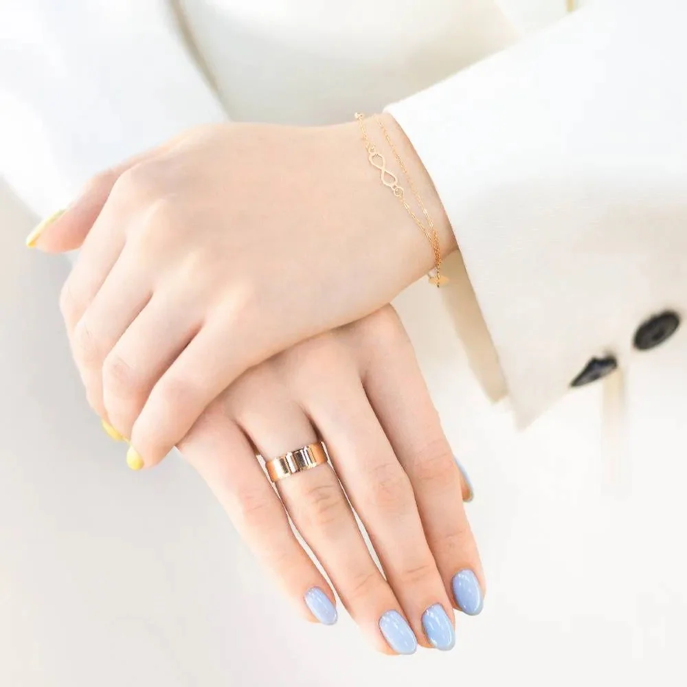 6 mm Modern Wedding Band/Ring in 14K/585 Rose Gold - Image 3