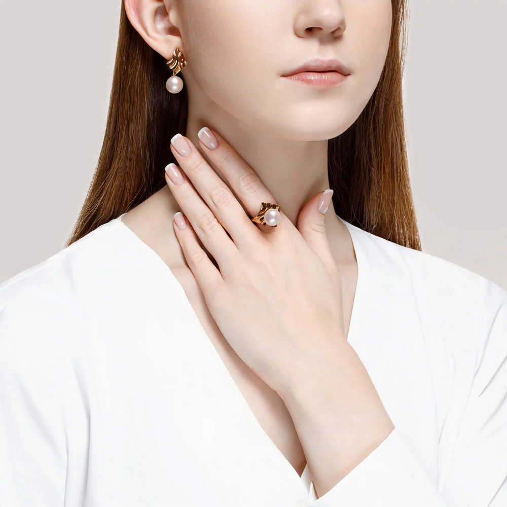 Ring in 14K/585 Yellow Gold with Pearl - Image 3