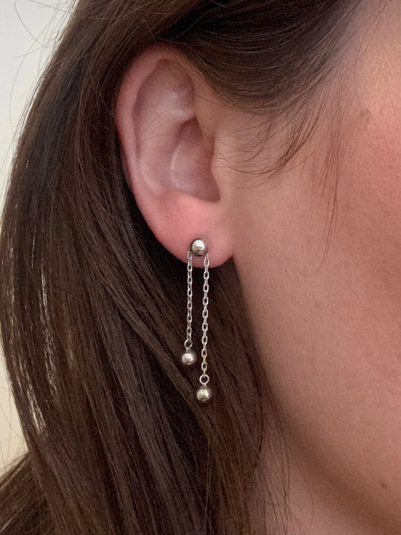 925 Sterling Silver Ball Drop Earrings - Image 2