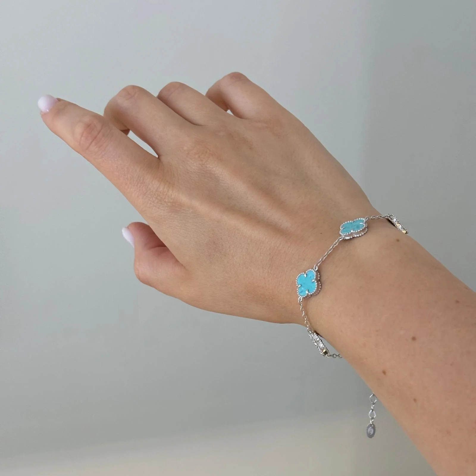 925 Sterling Silver Bracelet with Amazonite - Image 2
