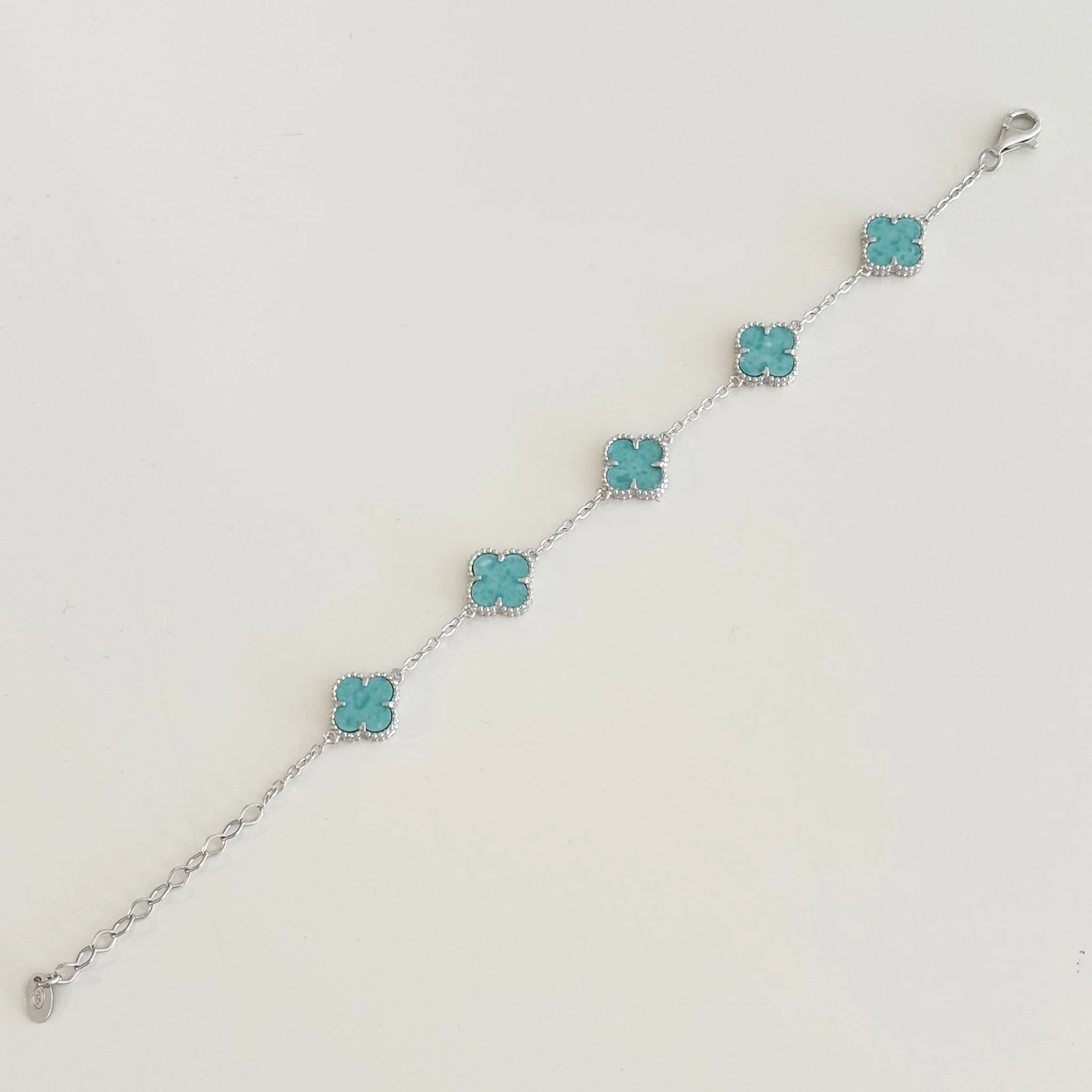 925 Sterling Silver Bracelet with Amazonite - Image 7