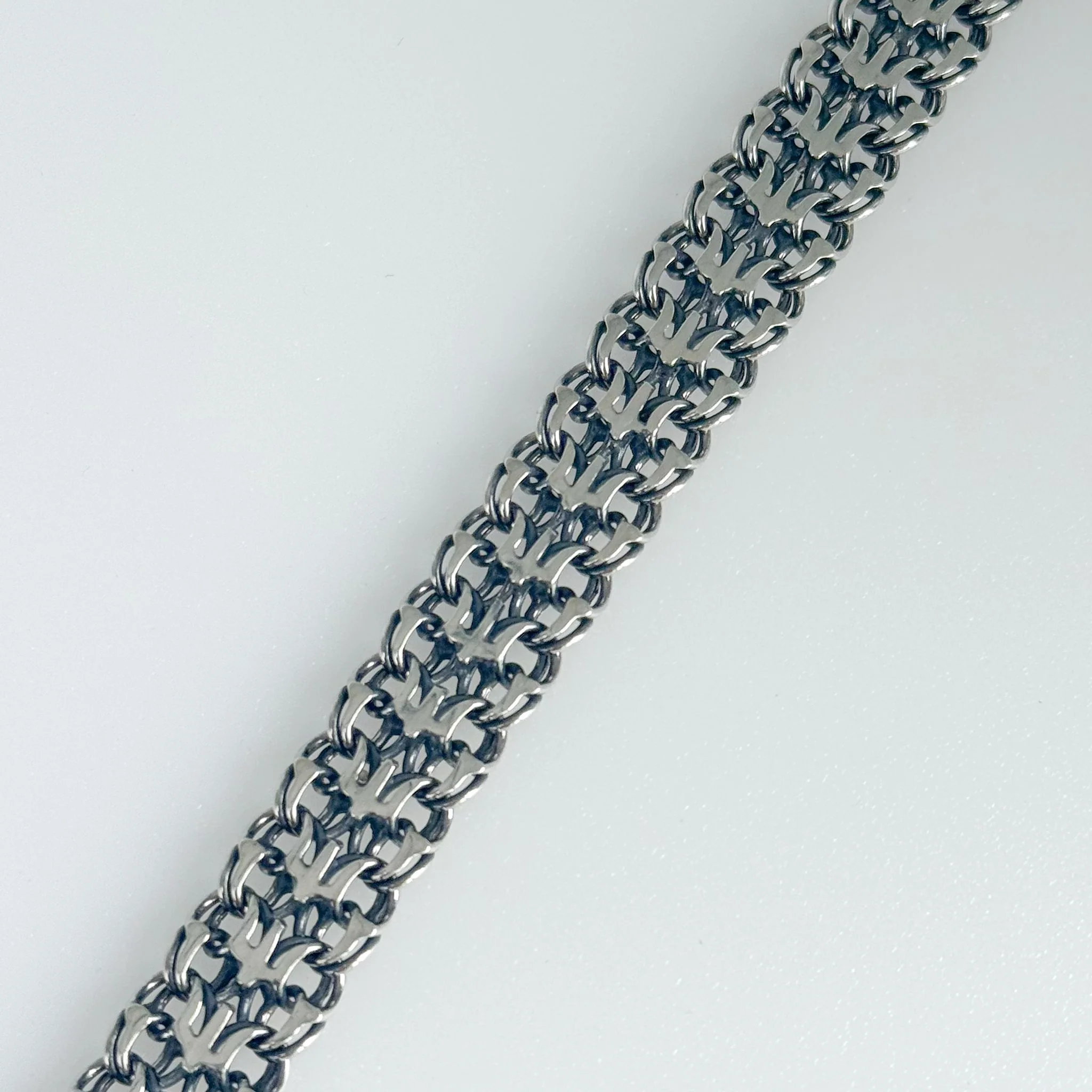 925 Sterling Silver Bracelet with Tryzubs - Image 3