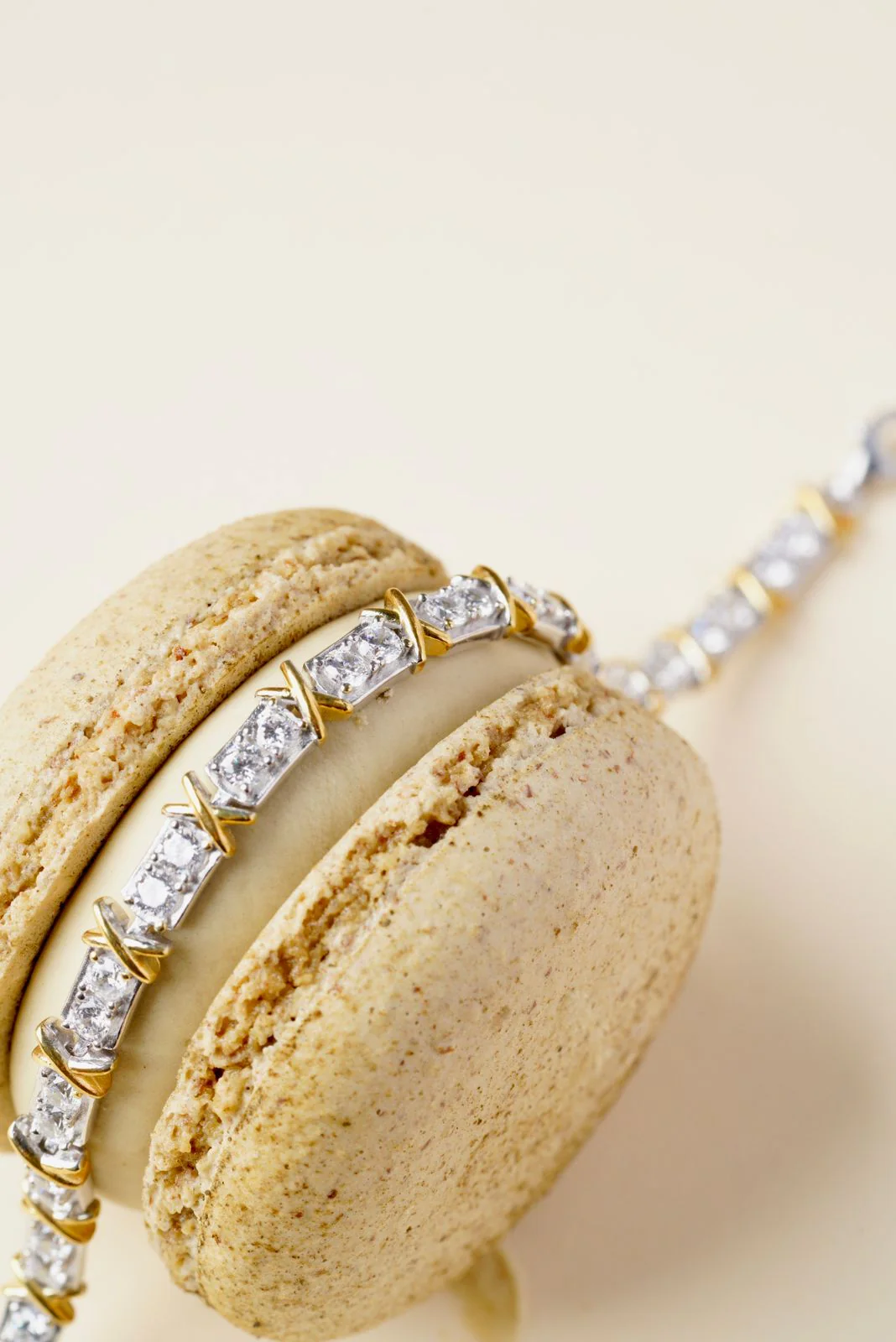 925 Sterling Silver Bracelet with Yellow Gold Plated Details and Cubic Zirconia - Image 5