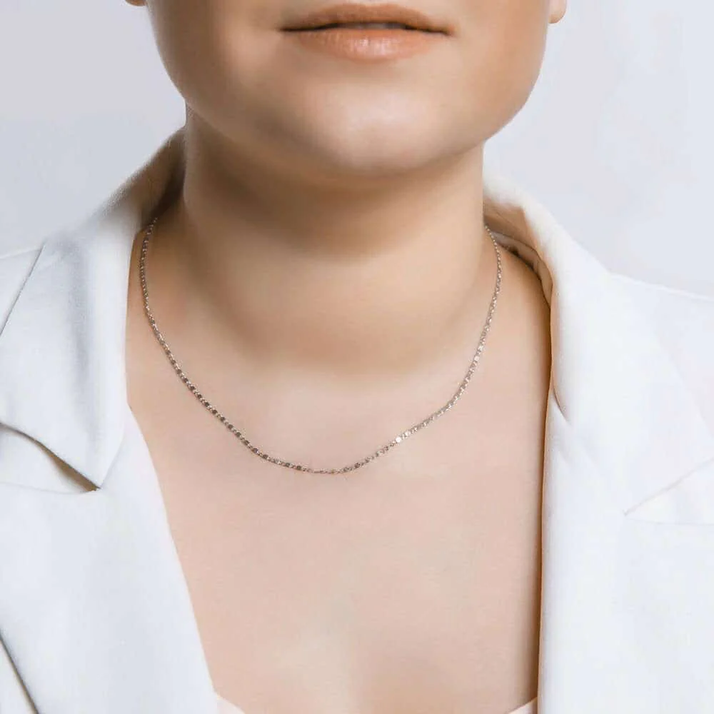 925 Sterling Silver Chain Plated with Rhodium - Image 2