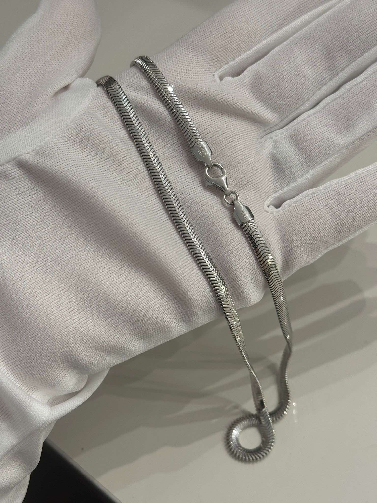 925 Sterling Silver Chain Plated with Rhodium - Image 2
