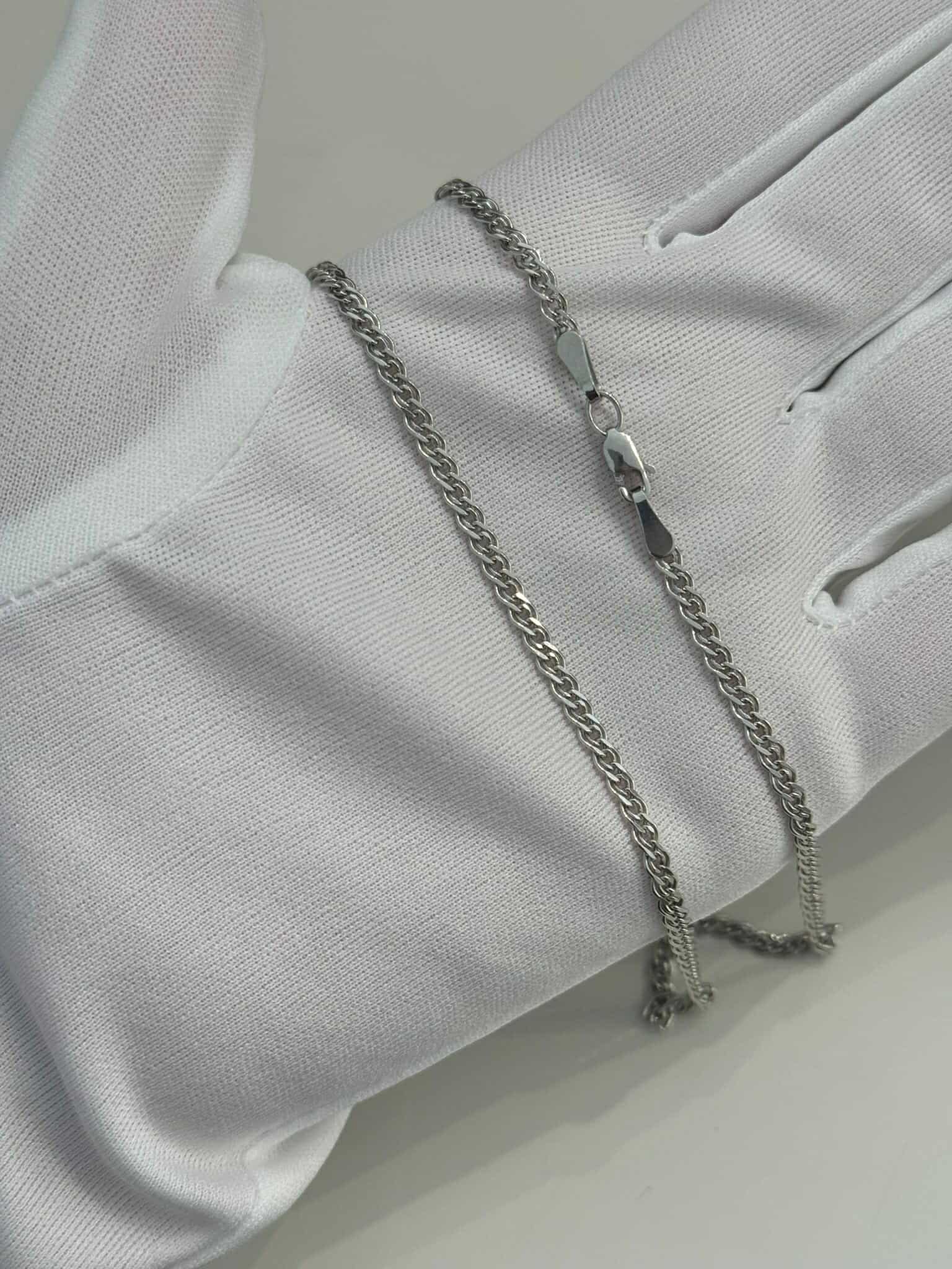 925 Sterling Silver Chain Plated with Rhodium - Image 2