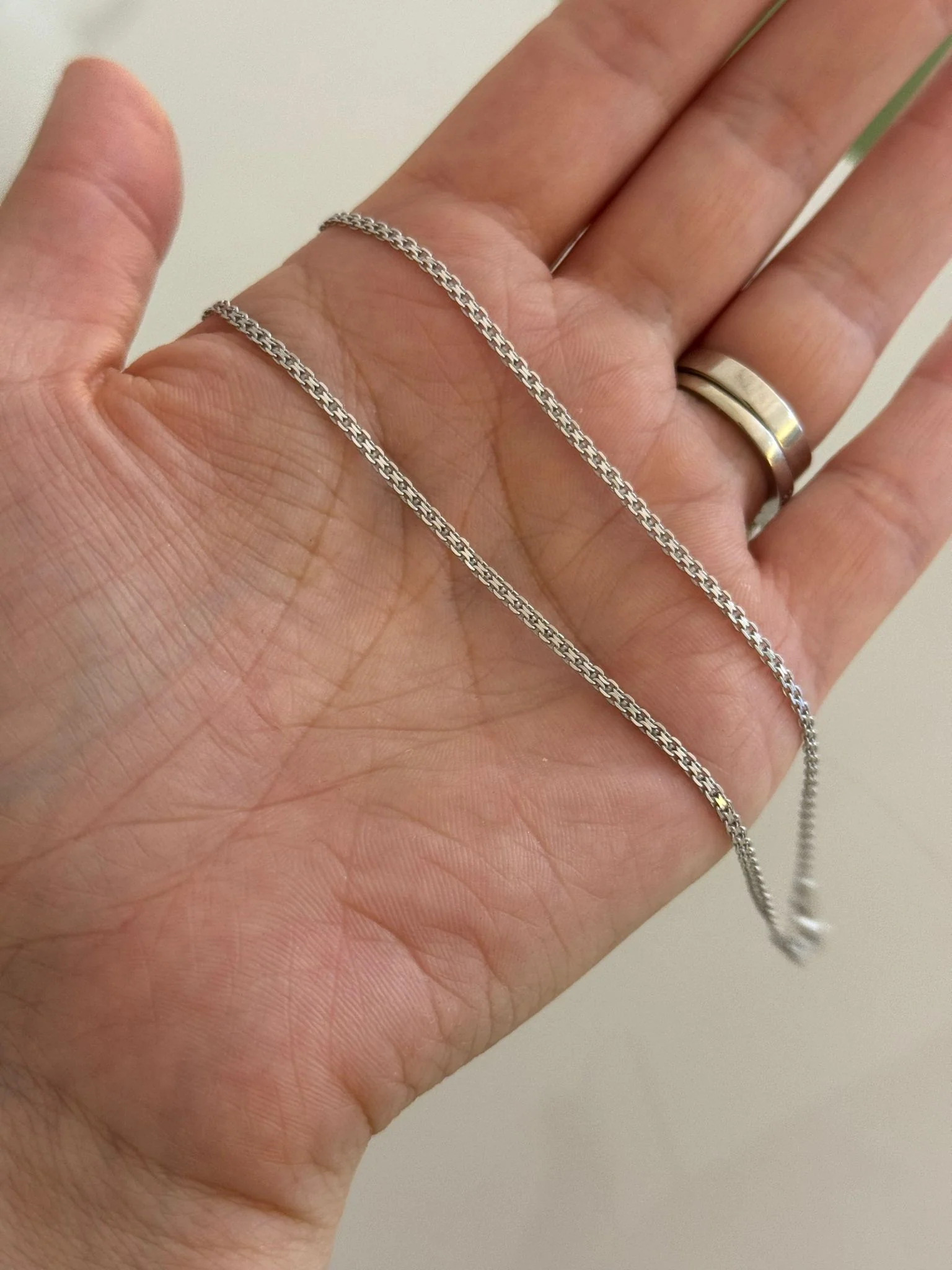 925 Sterling Silver Chain Plated with Rhodium - Image 2