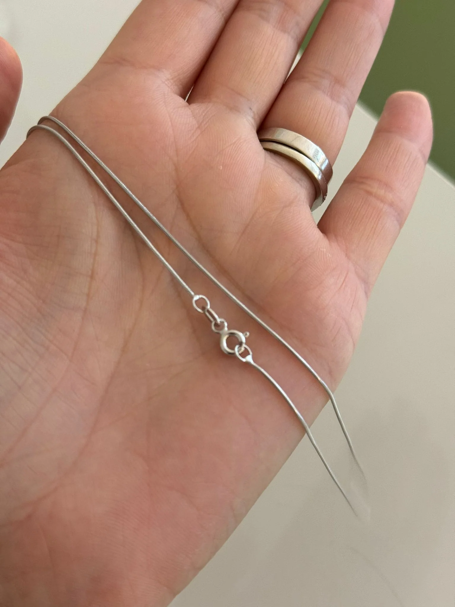 925 Sterling Silver Chain Plated with Rhodium - Image 2