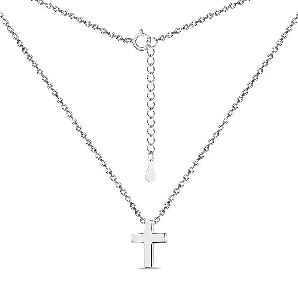 925 Sterling Silver Cross Necklace - Image 2