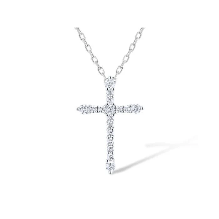 925 Sterling Silver Cross with Cubic Zirconia - Image 3