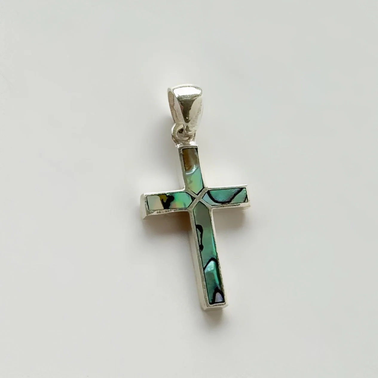 925 Sterling Silver Cross with Mother of Pearl - Image 2