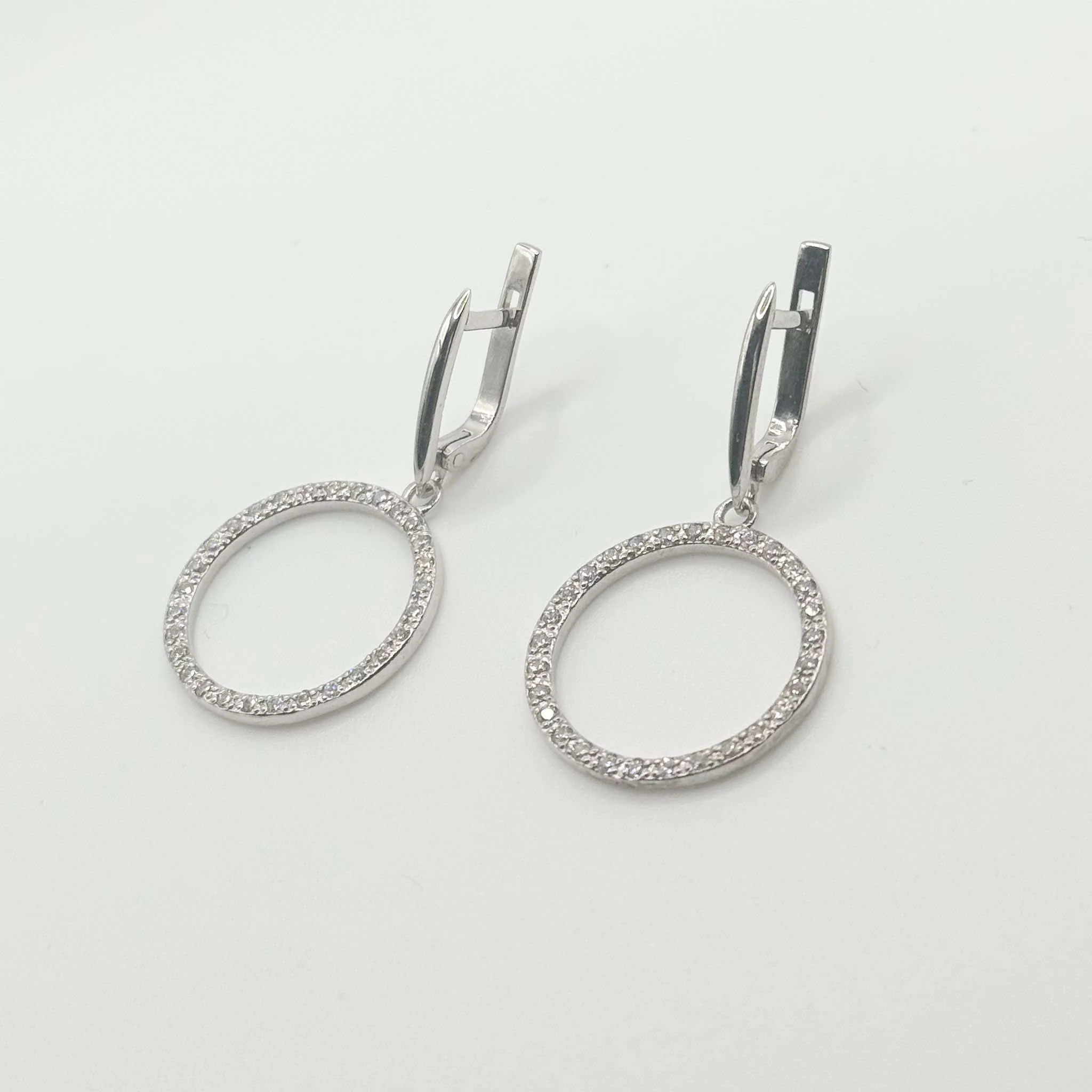 925 Sterling Silver Drop Earrings with Cubic Zirconia