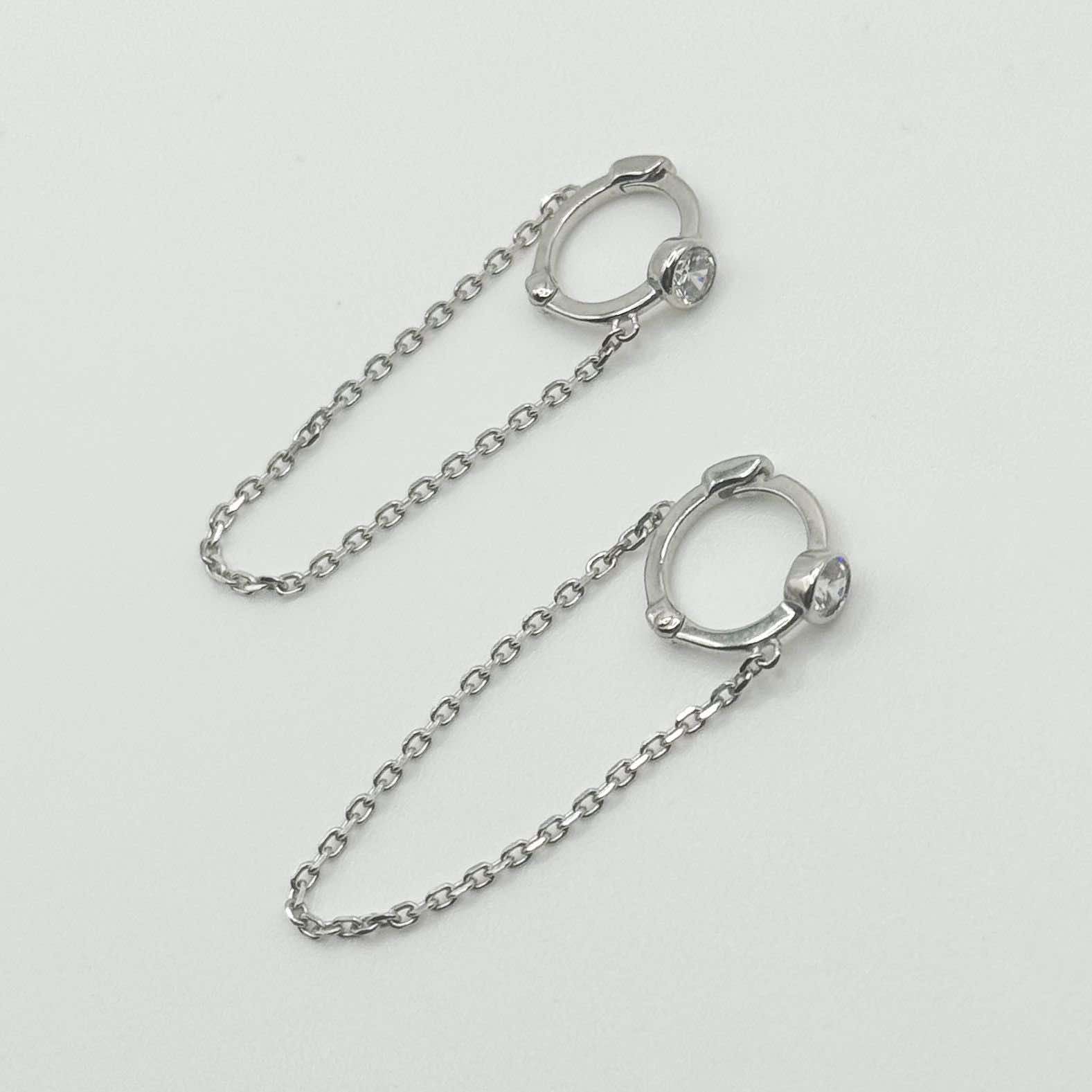 925 Sterling Silver Drop Earrings with Cubic Zirconia