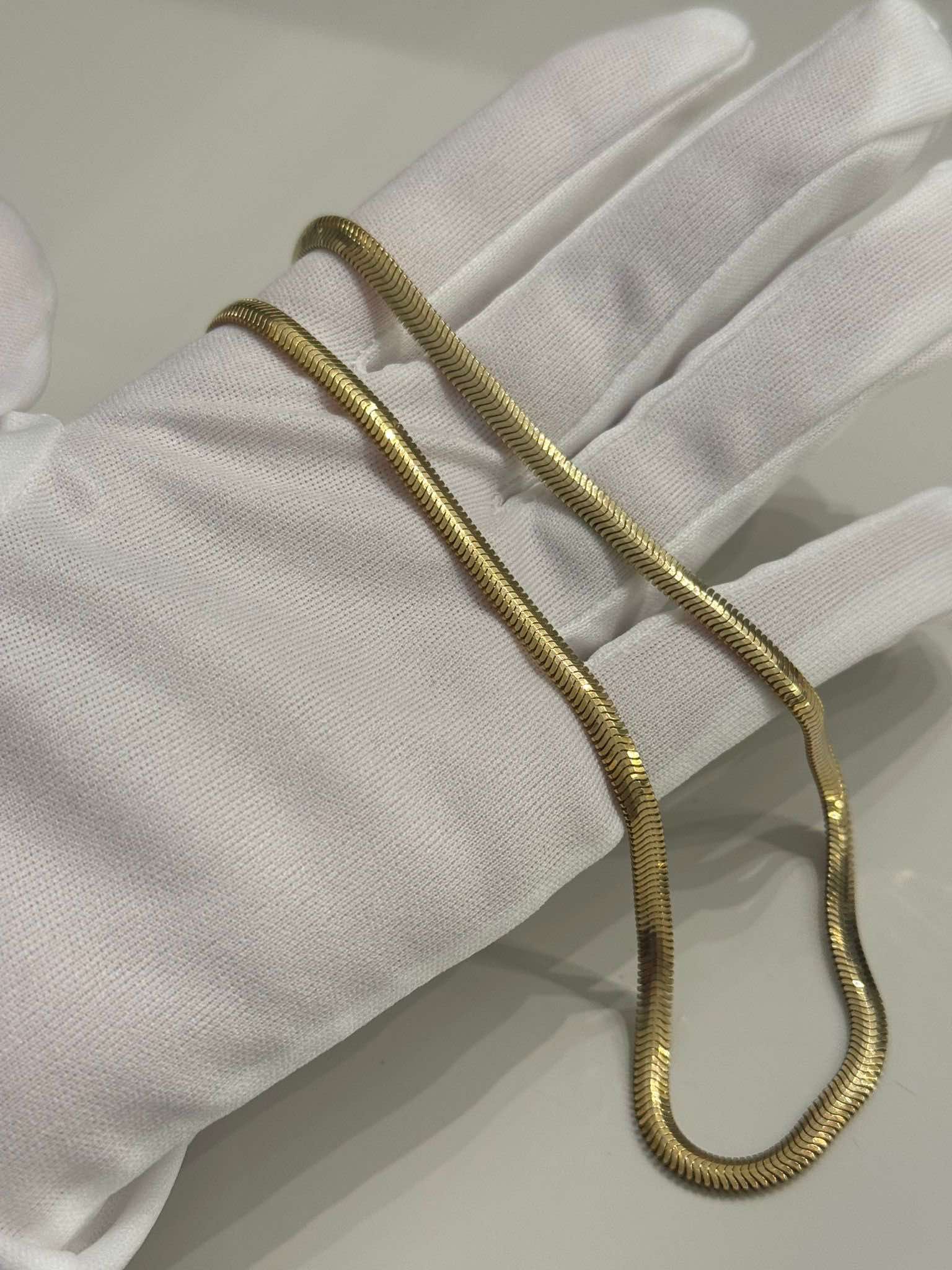 925 Sterling Silver Yellow Gold Plated Chain - Image 2