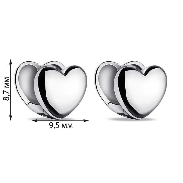 925 Sterling Silver Heart Lever Back Earrings - Image 2