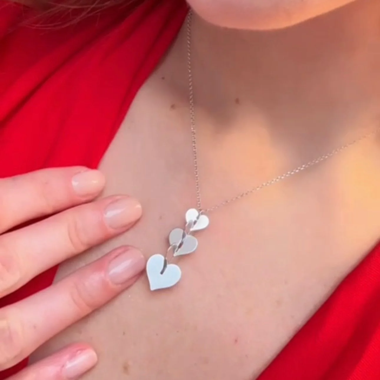 925 Sterling Silver Heart Necklace - Image 2