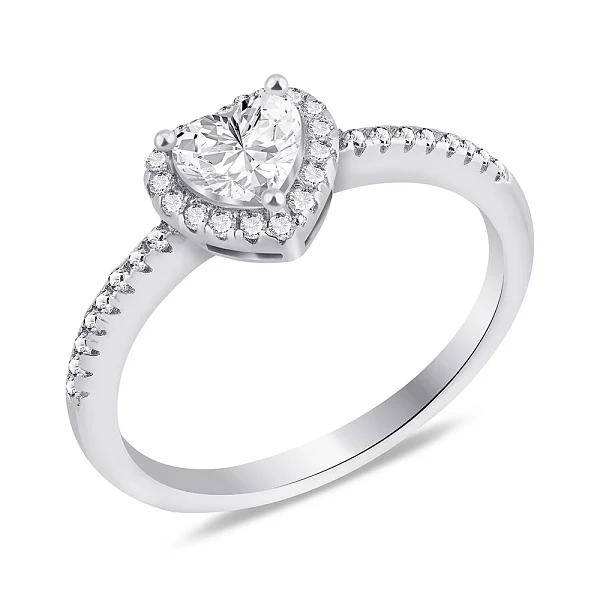 925 Sterling Silver Heart Ring with Cubic Zirconia