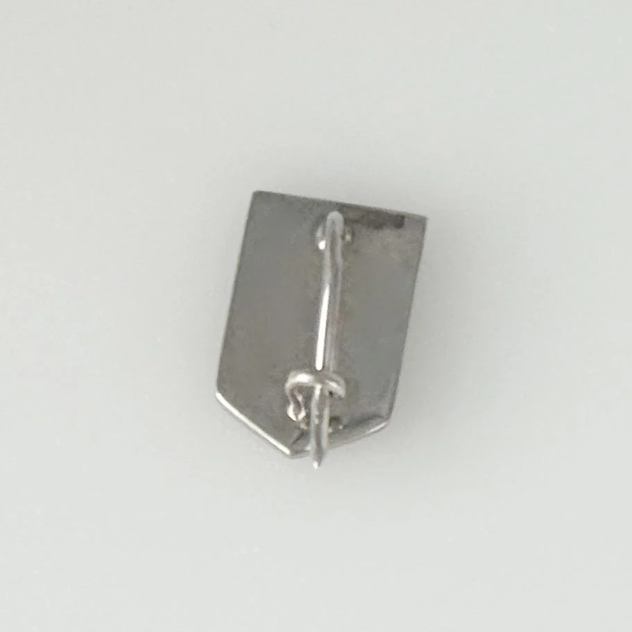 925 Sterling Silver Lapel Pin Tryzub with Rose Gold Plated Details and Enamel - Image 2