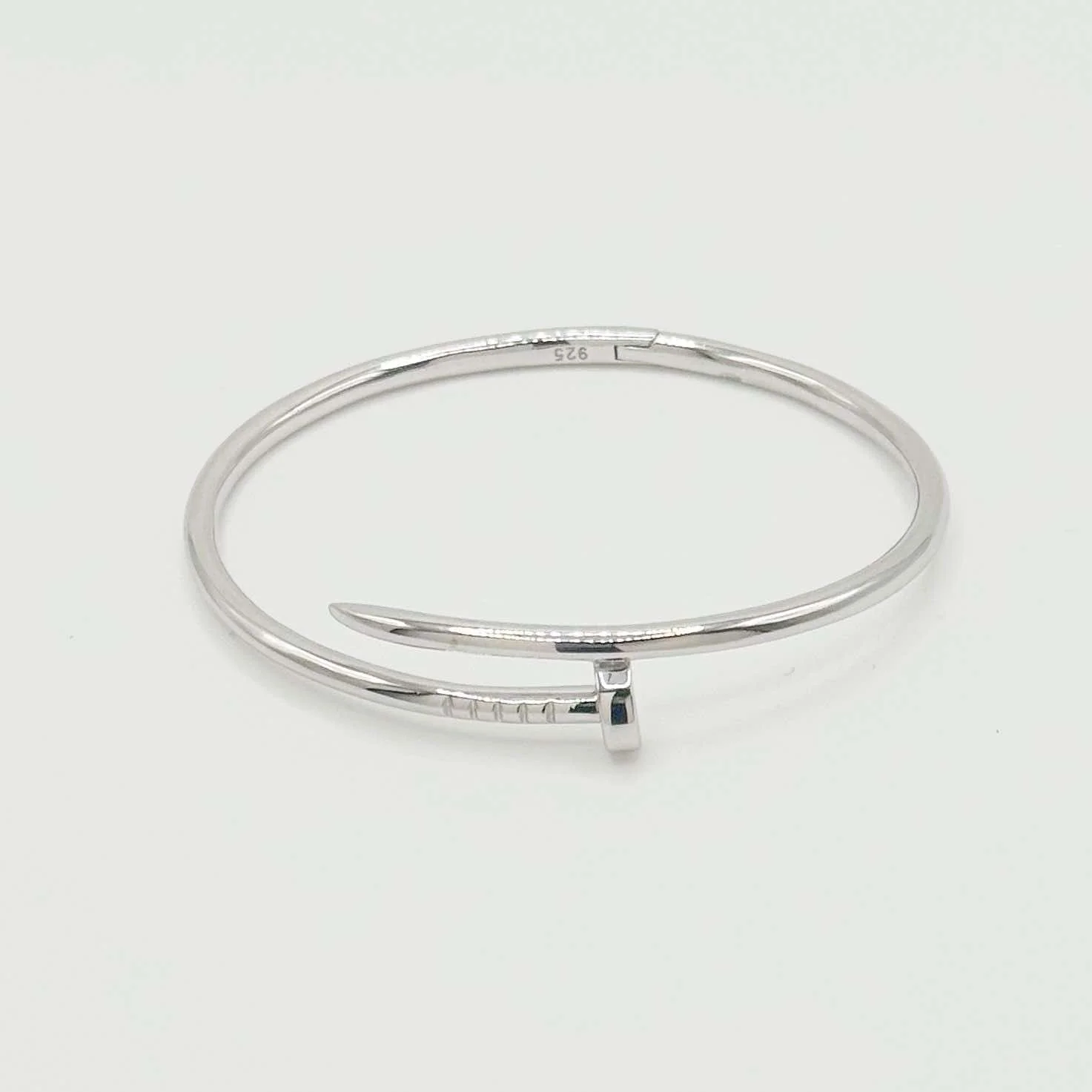 925 Sterling Silver Nail Bracelet - Image 2