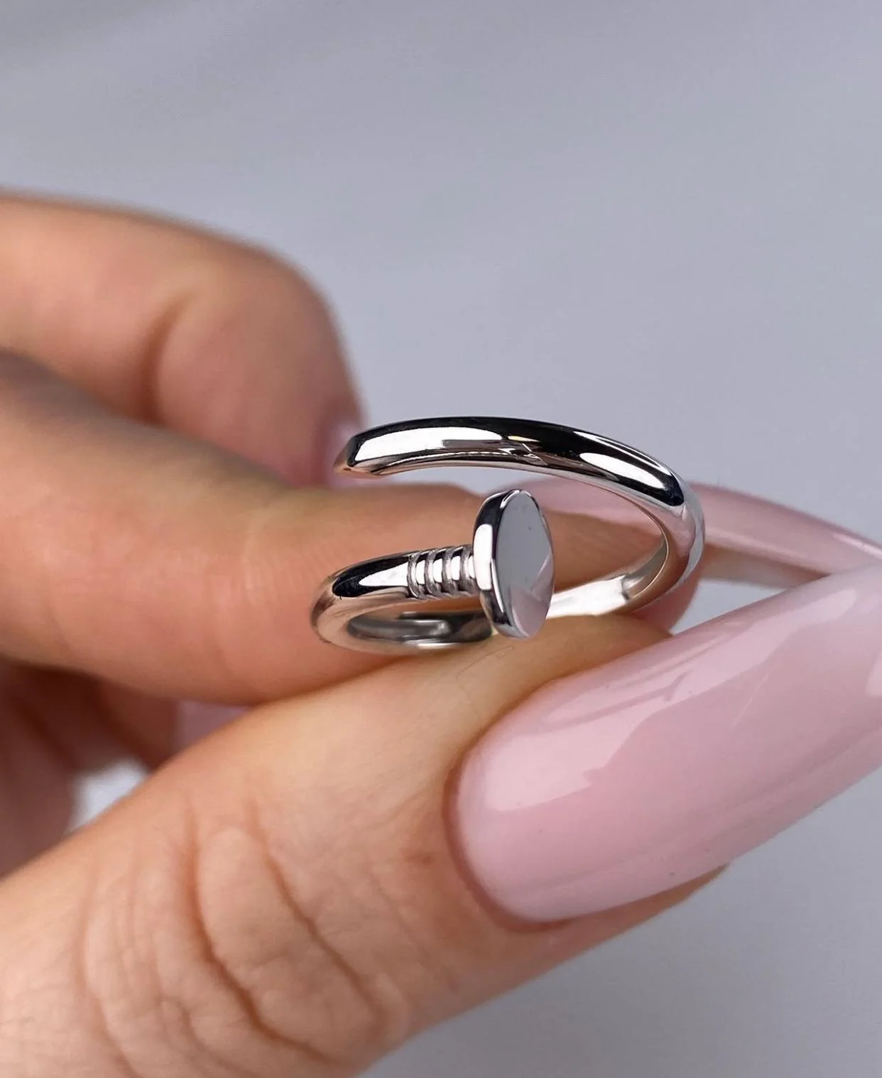 925 Sterling Silver Nail Ring - Image 2