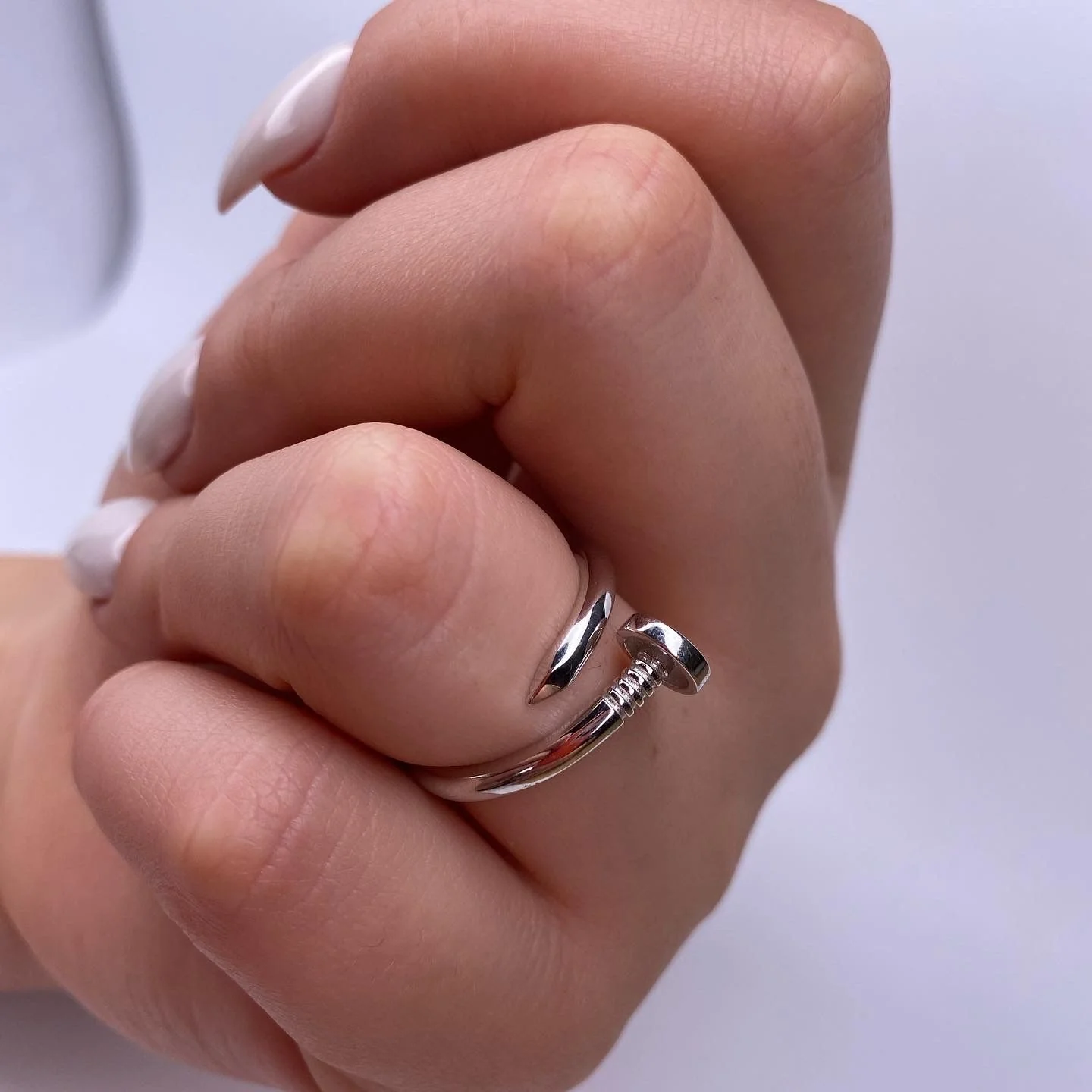 925 Sterling Silver Nail Ring - Image 4