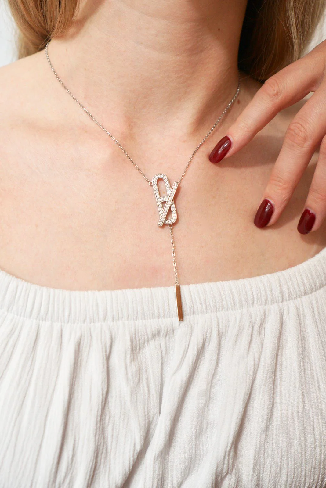 925 Sterling Silver Necklace with Cubic Zirconia - Image 2