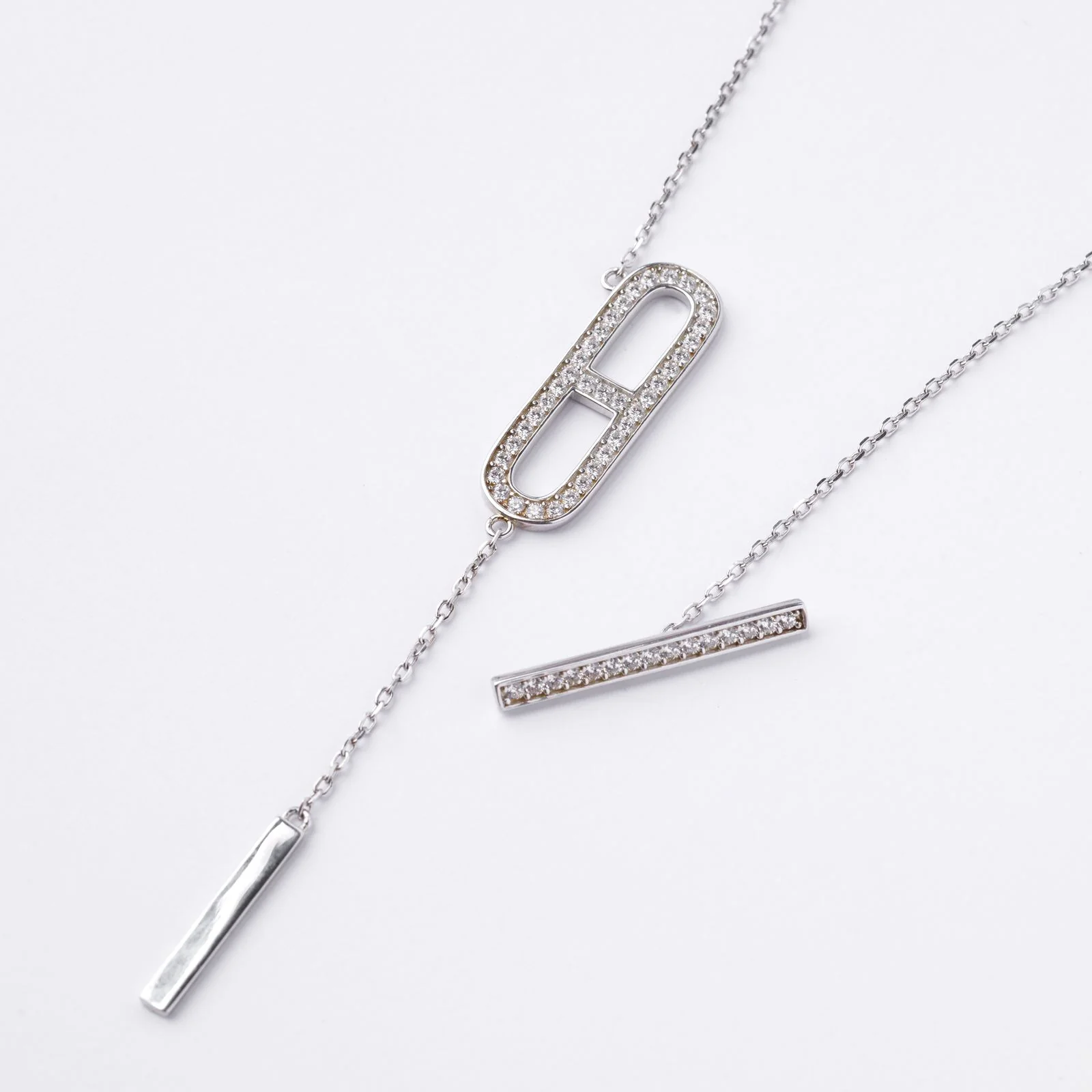 925 Sterling Silver Necklace with Cubic Zirconia - Image 5