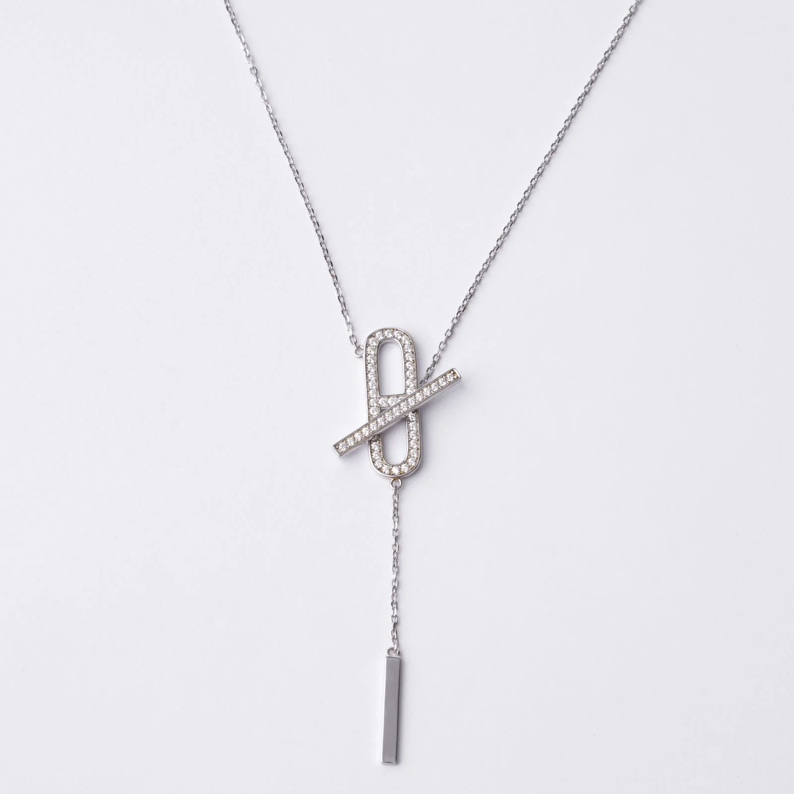 925 Sterling Silver Necklace with Cubic Zirconia - Image 8