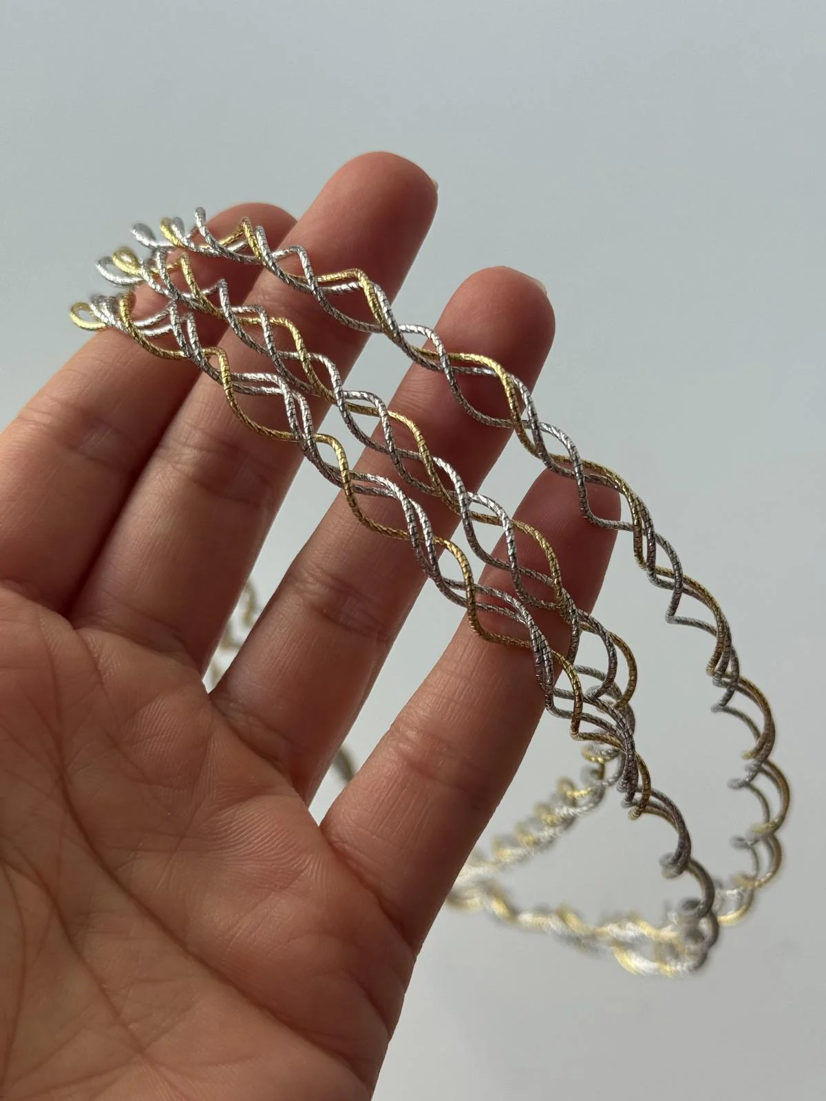925 Sterling Silver Necklace with Yellow Gold Plating - Image 2