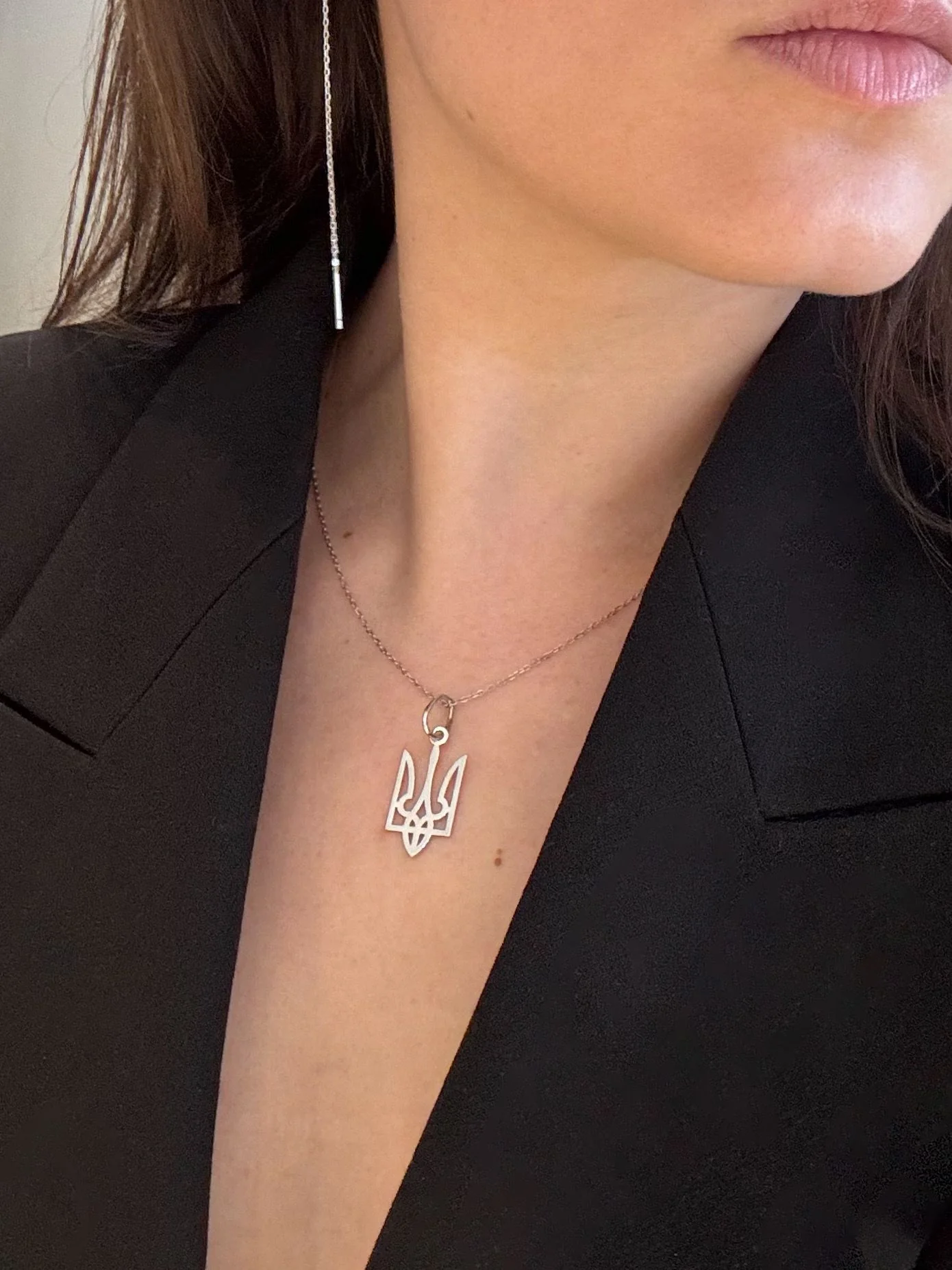 925 Sterling Silver Pendant Tryzub - Image 2