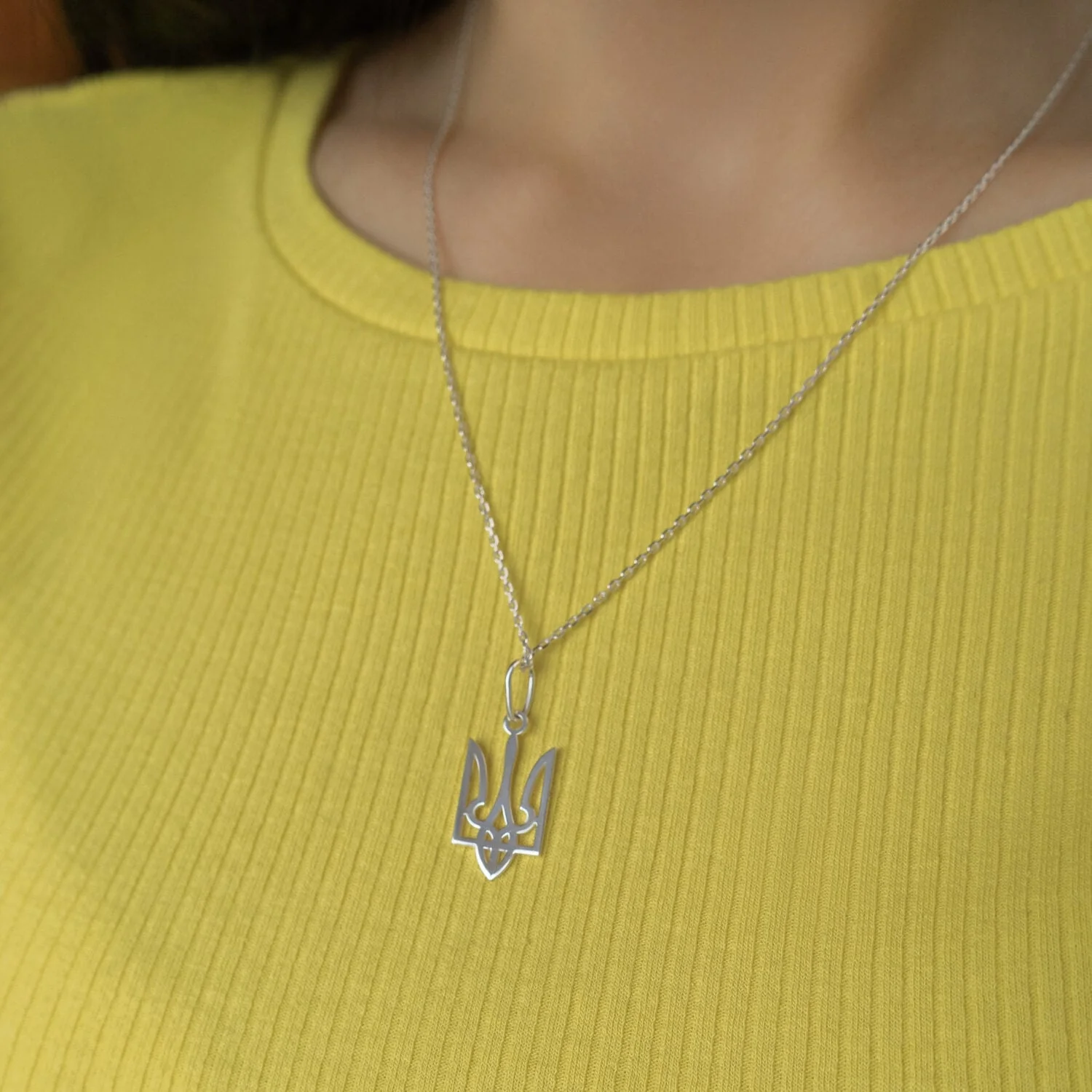 925 Sterling Silver Pendant Tryzub - Image 2