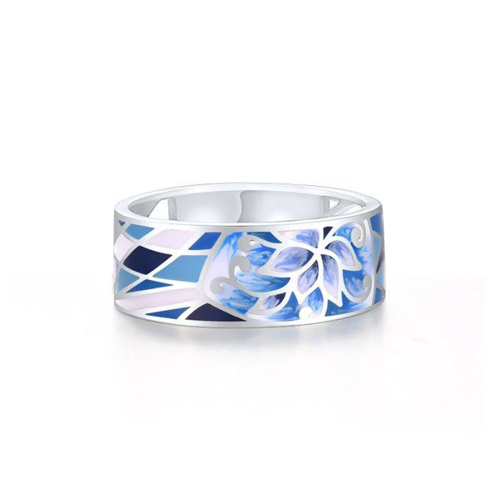 925 Sterling Silver Ring with Enamel - Image 2