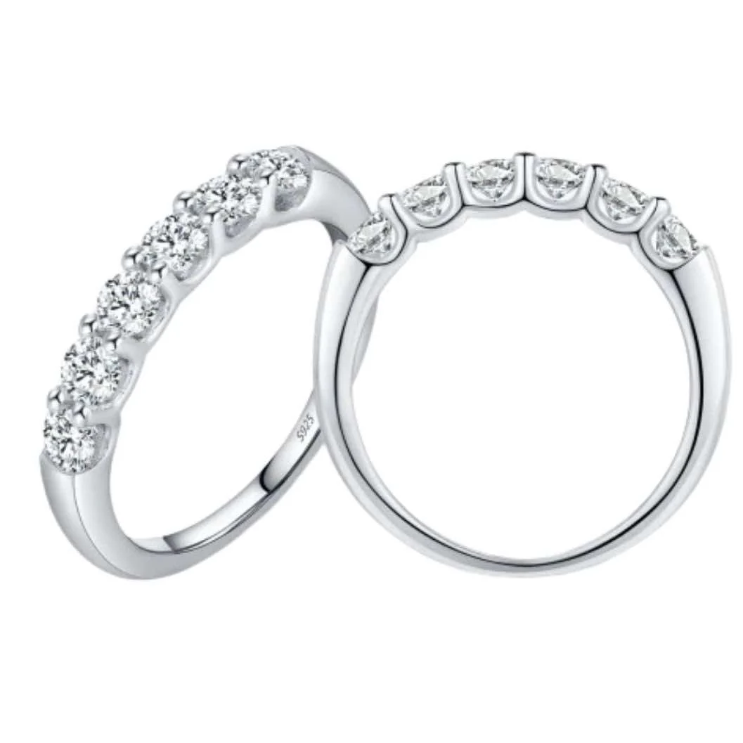 925 Sterling Silver Ring with Moissanites - Image 2