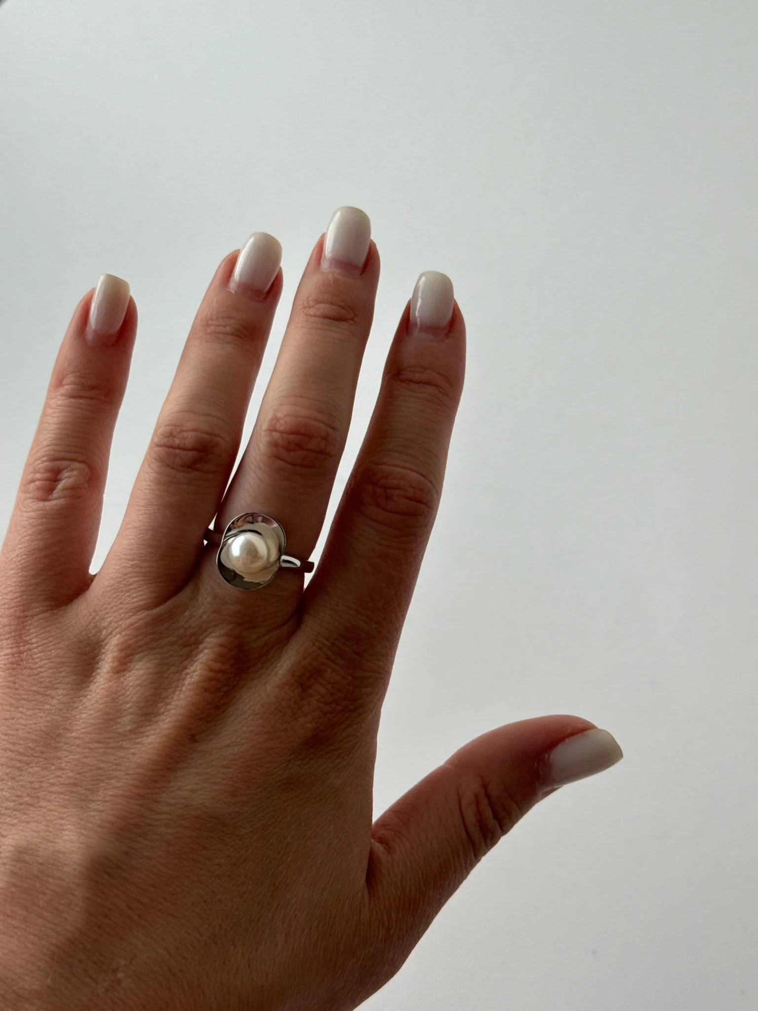 925 Sterling Silver Ring with Pearl - Image 4