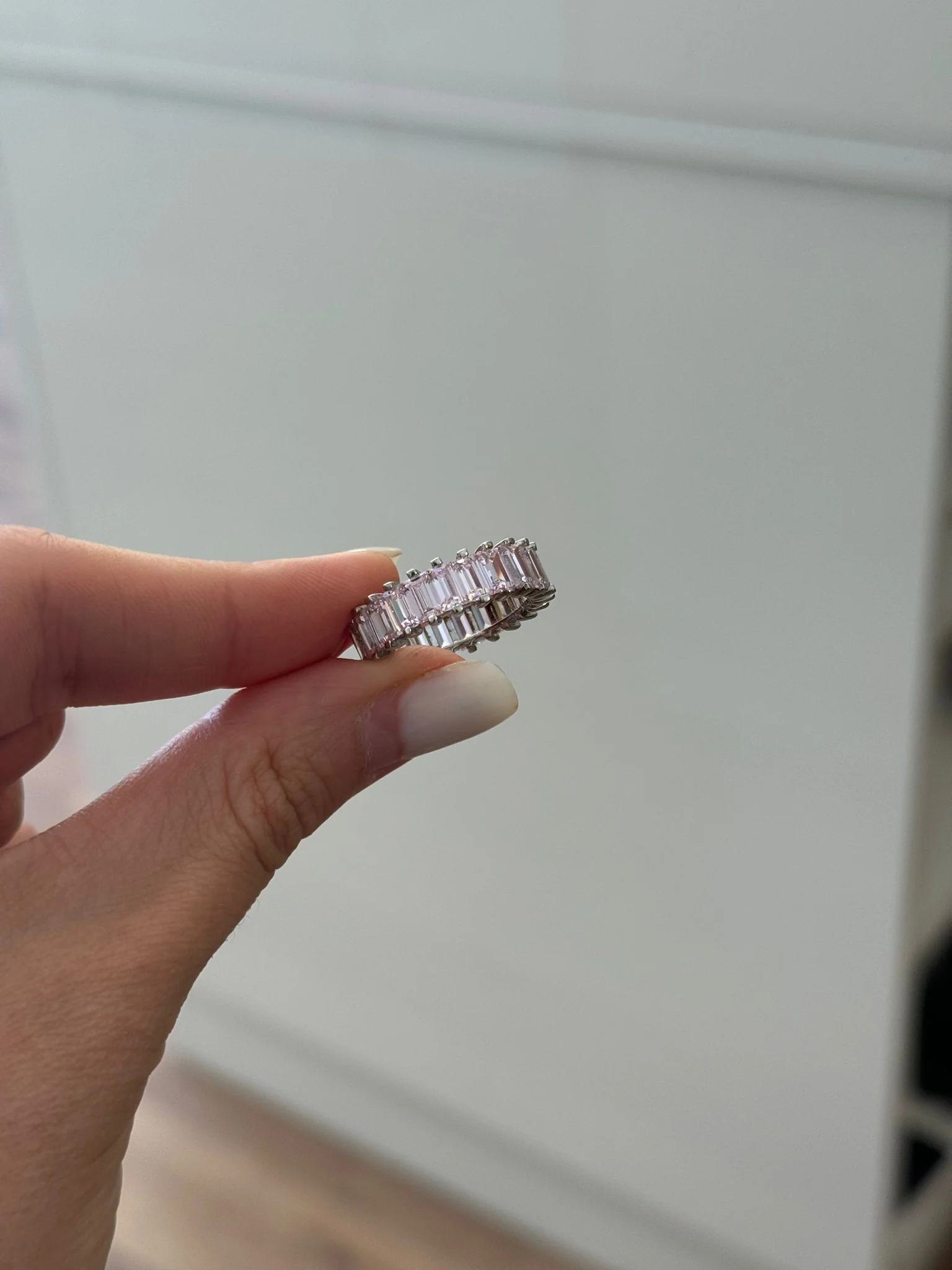 925 Sterling Silver Ring with Pink Cubic Zirconia - Image 3