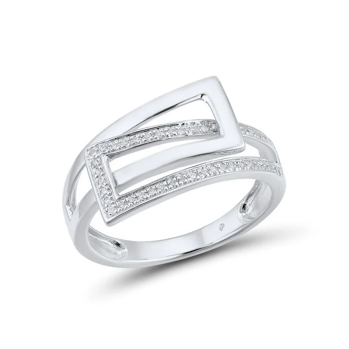 925 Sterling Silver Ring with White Cubic Zirconia