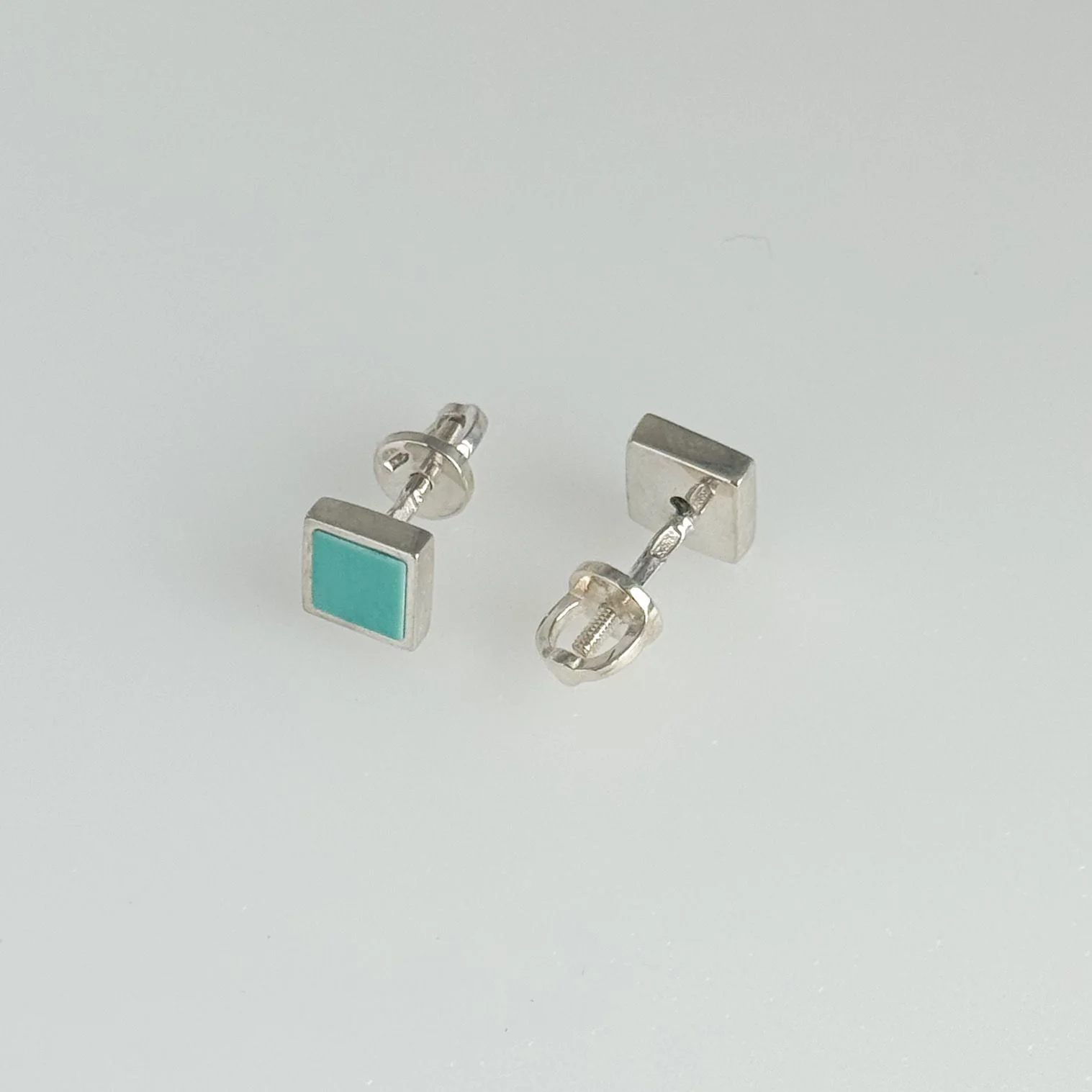 925 Sterling Silver Stud Earrings with Turquoise