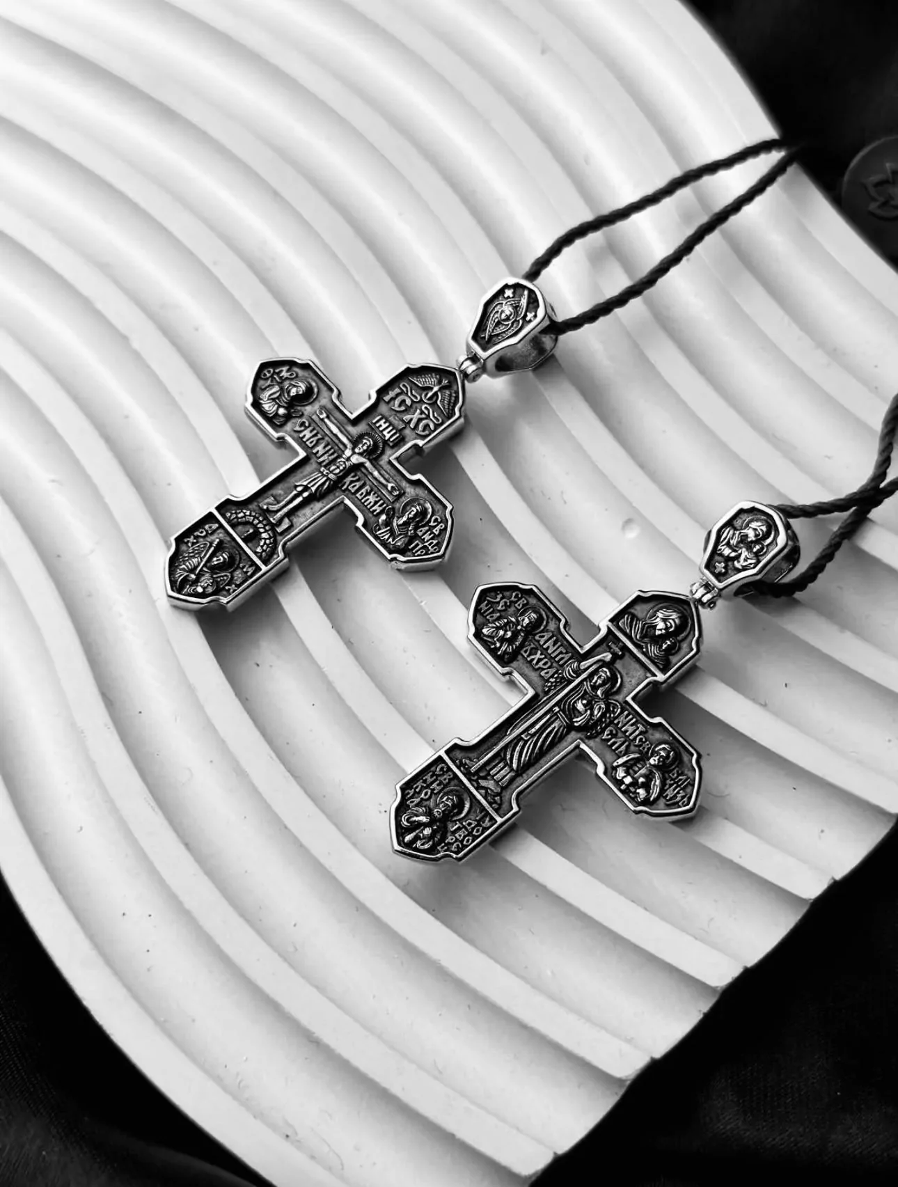 925 Sterling Silver Two-Sided Cross - Image 2