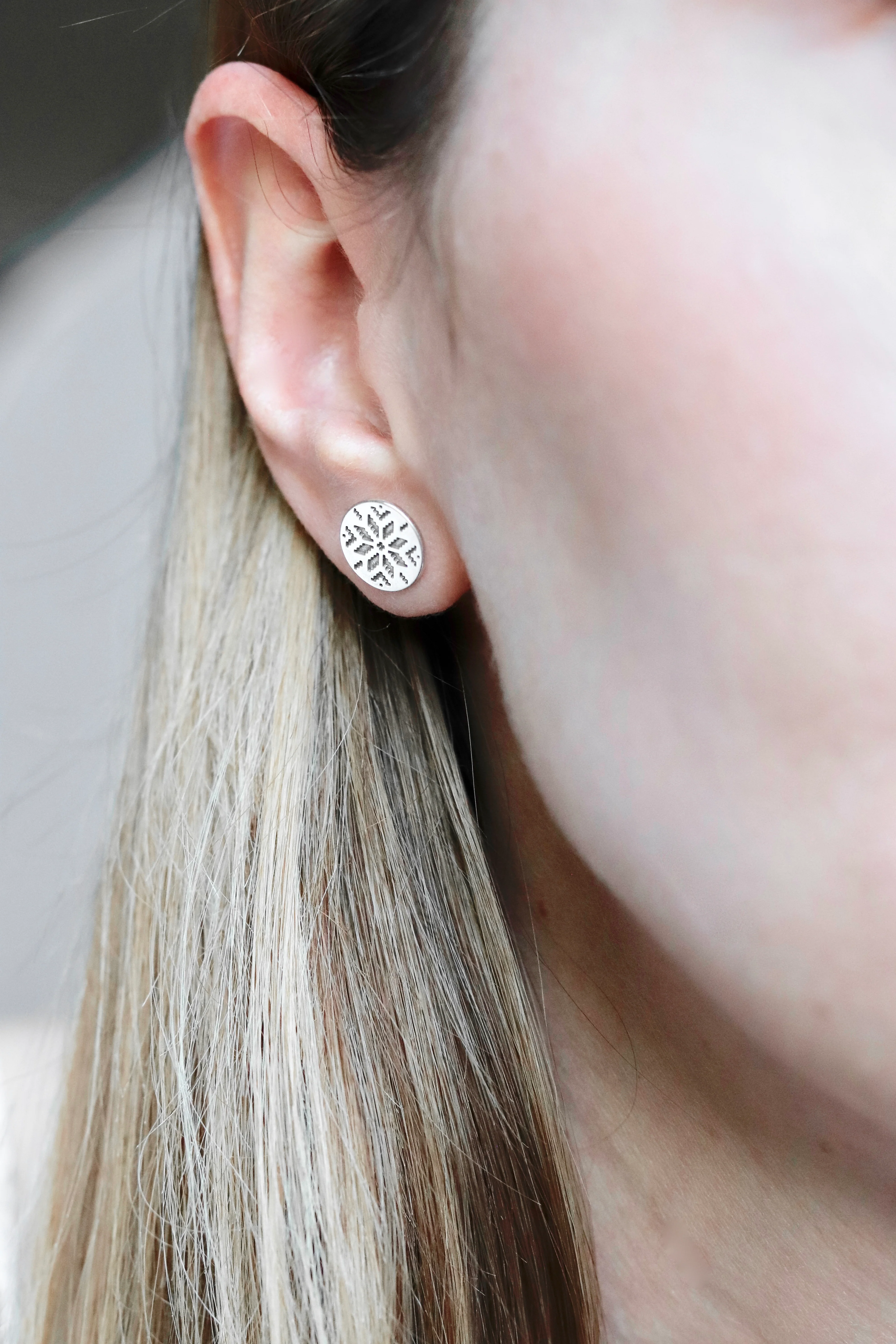 925 Sterling Silver Vyshyvanka Stud Earrings - Image 2