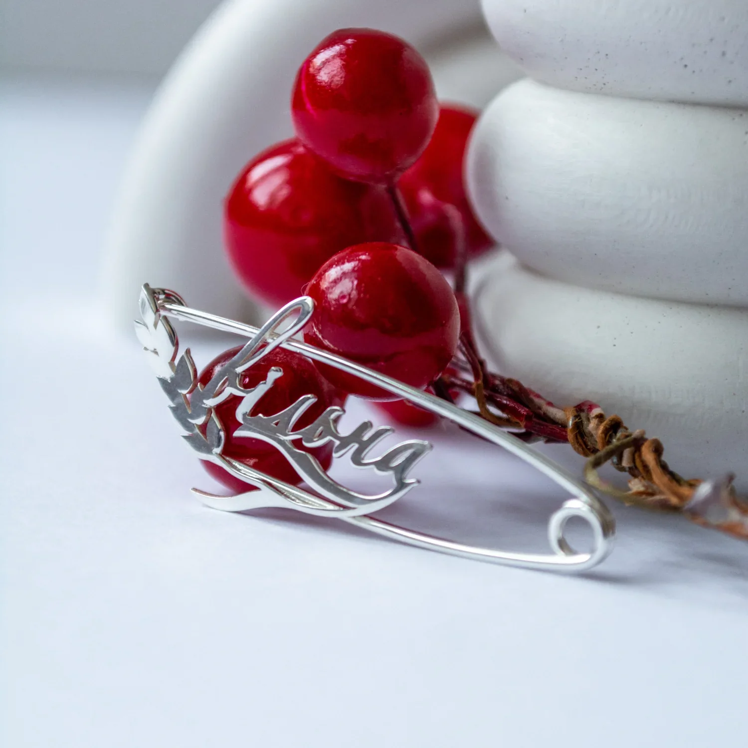 925 Sterling Silver Wheat Jewellery Pin "Free" - Image 3