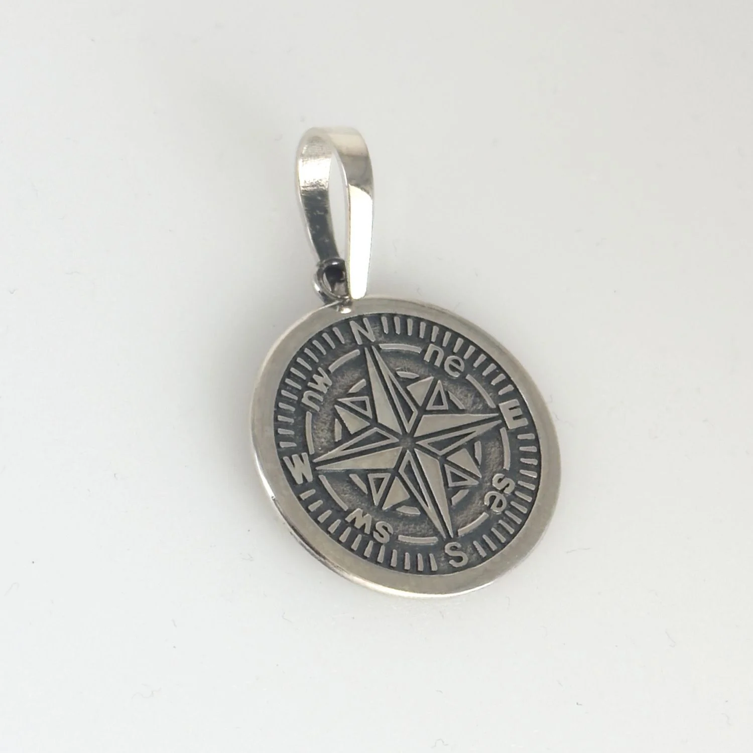 925 Sterling Silver Wind Rose Pendant - Image 2