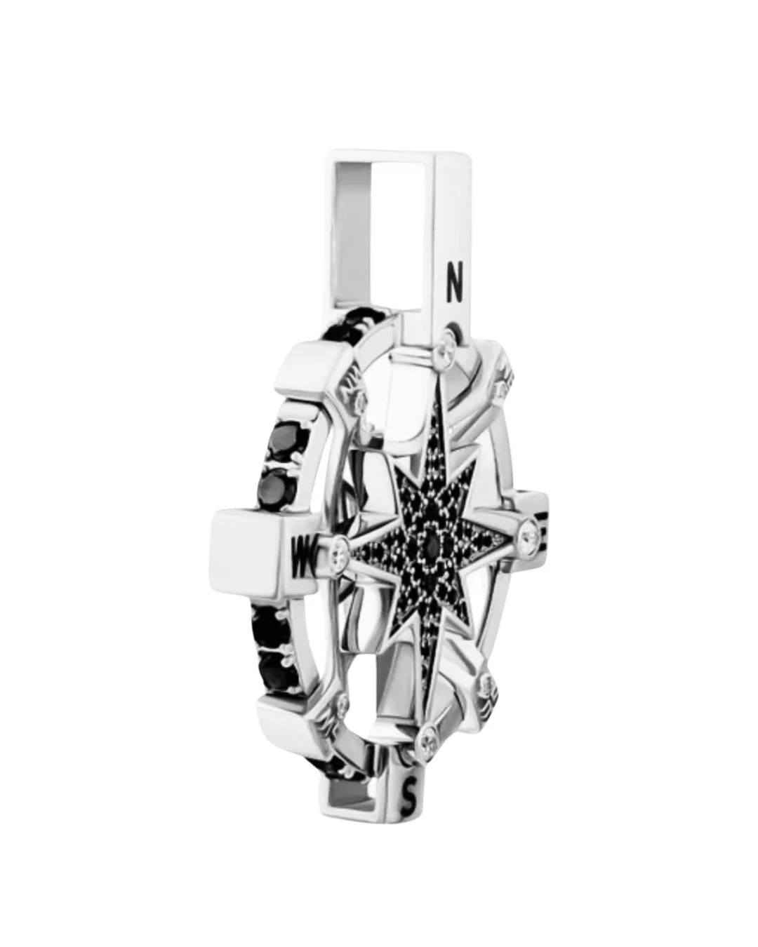 925 Sterling Silver Wind Rose with Cubic Zirconia - Image 2