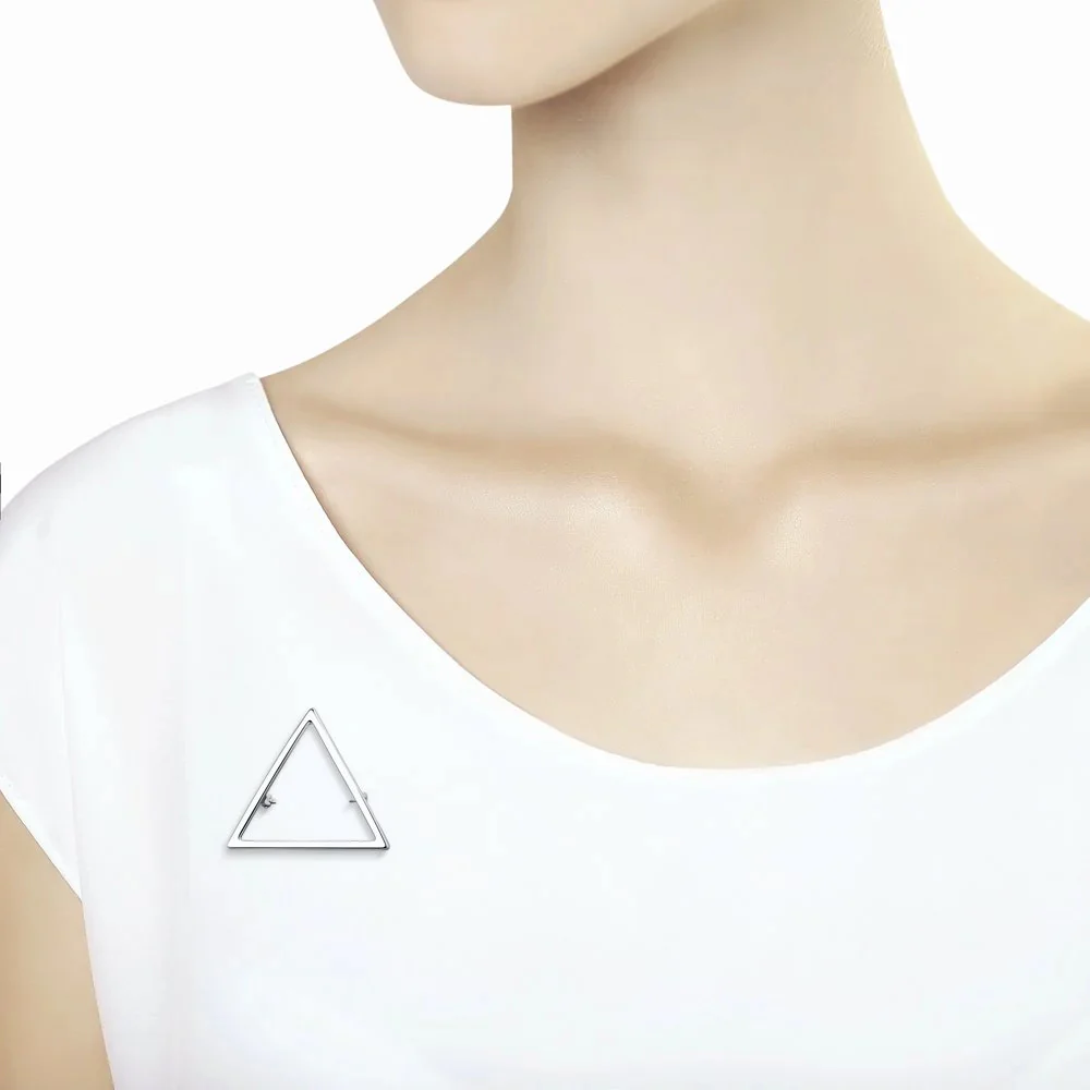 Triangle 925 Sterling Silver Jewelry Pin - Image 4