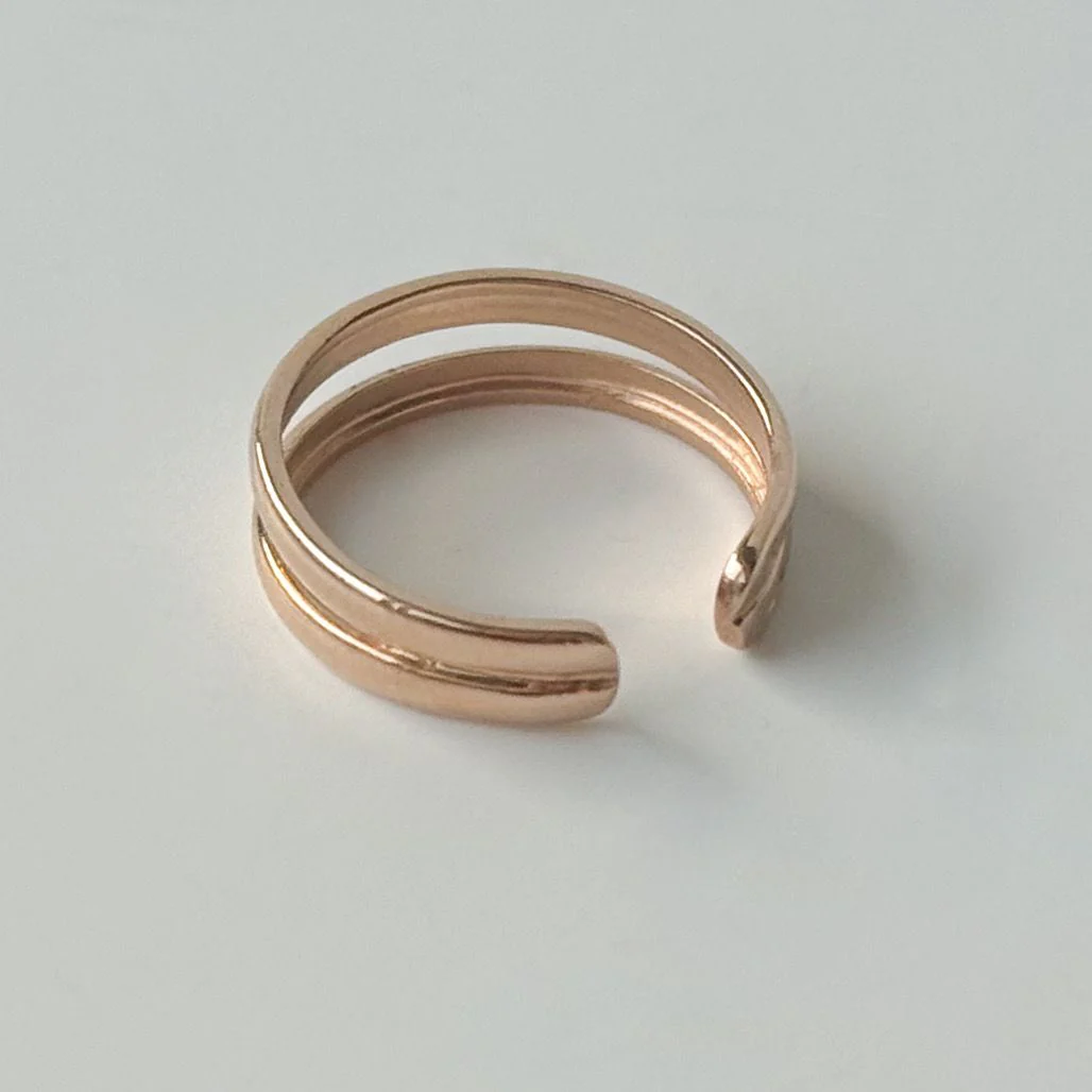 Adjustable Knuckle Ring in 14K/585 Rose Gold - Image 5