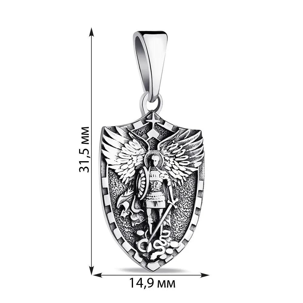 Archangel Michael Religious Pendant in 925 Sterling Silver - Image 2