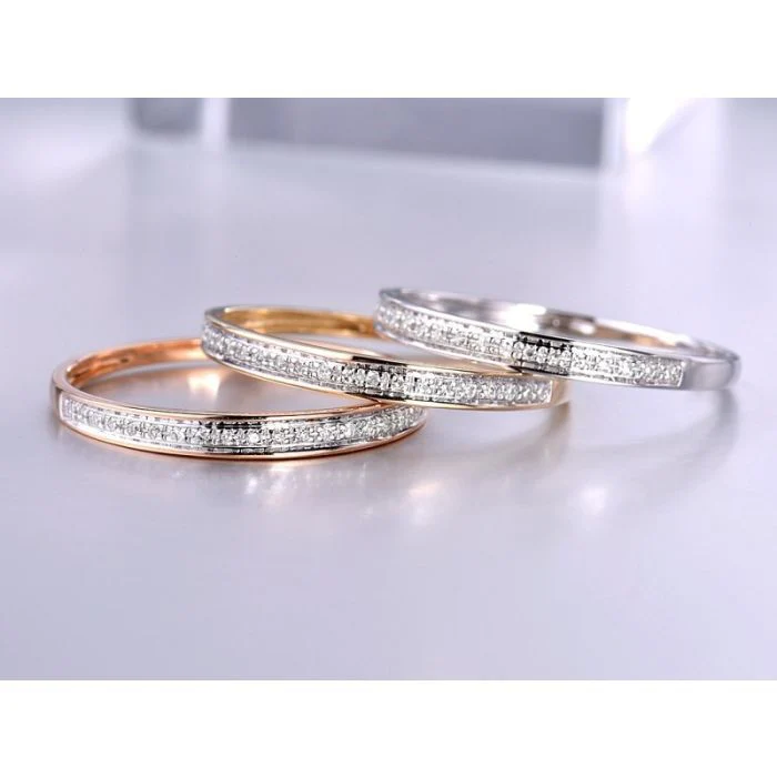 Band in 14K/585 Rose Gold with Diamonds - Image 2
