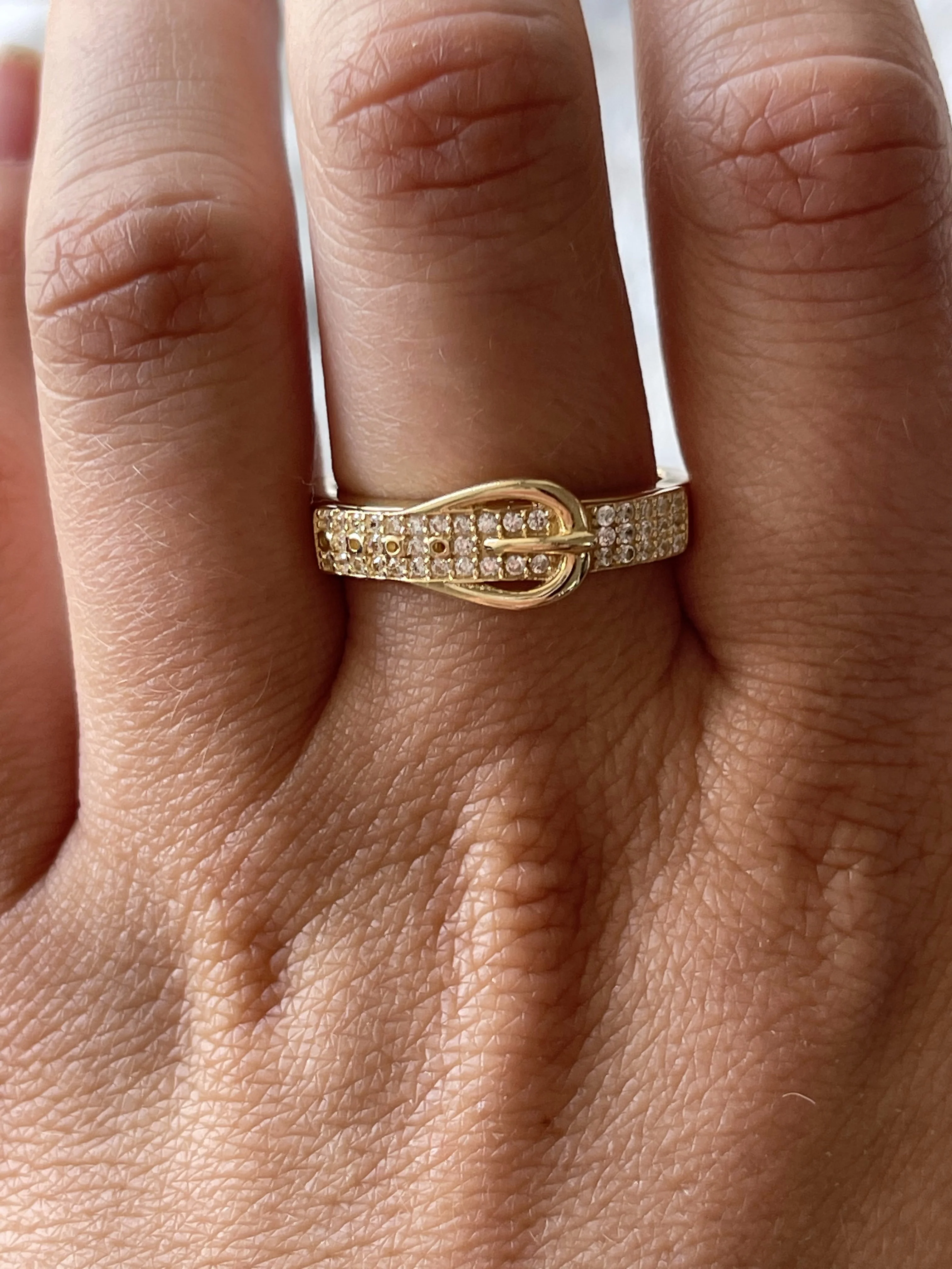 Ring in 14K/585 Yellow Gold with Cubic Zirconia - Image 2
