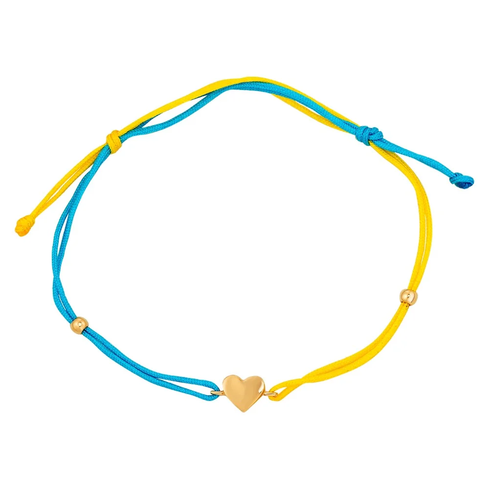 Blue and Yellow Bracelet with Heart in 14K/585 Rose Gold - Image 3